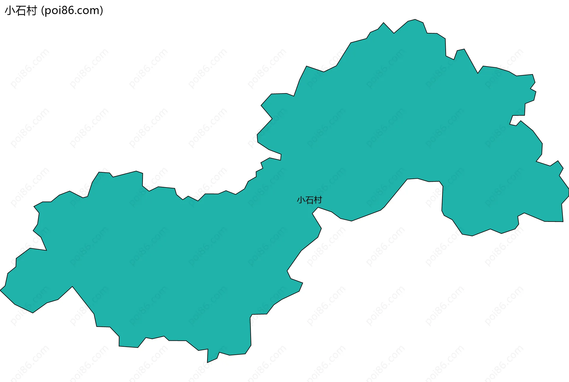 小石村边界地图