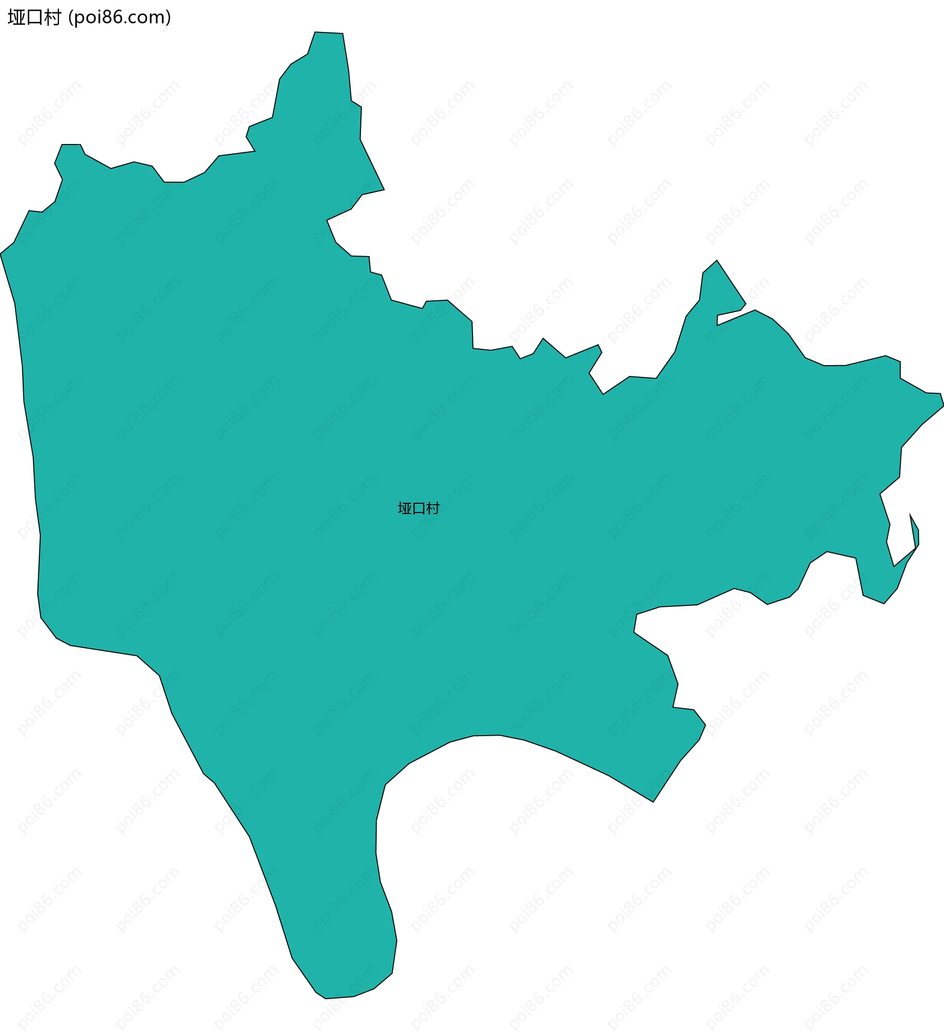 垭口村边界地图