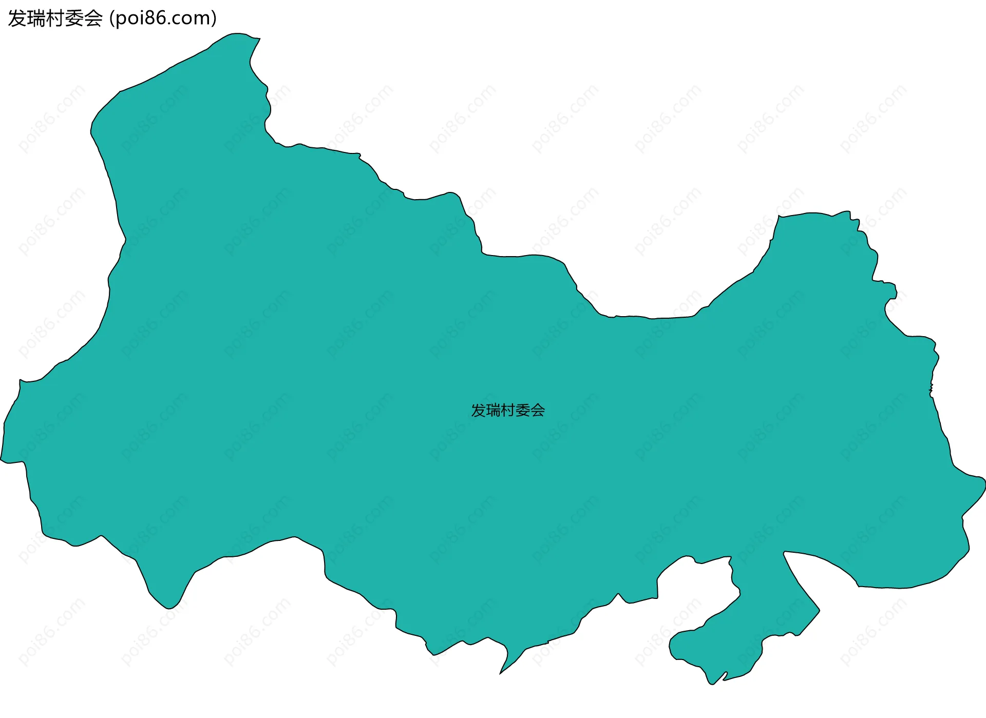 发瑞村委会边界地图
