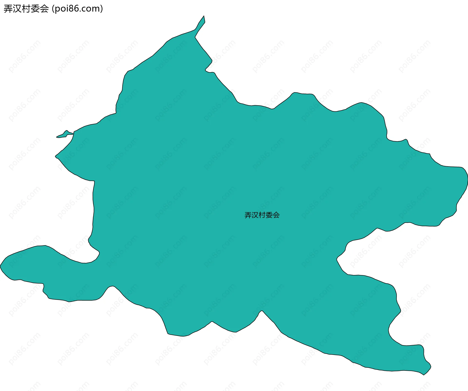 弄汉村委会边界地图