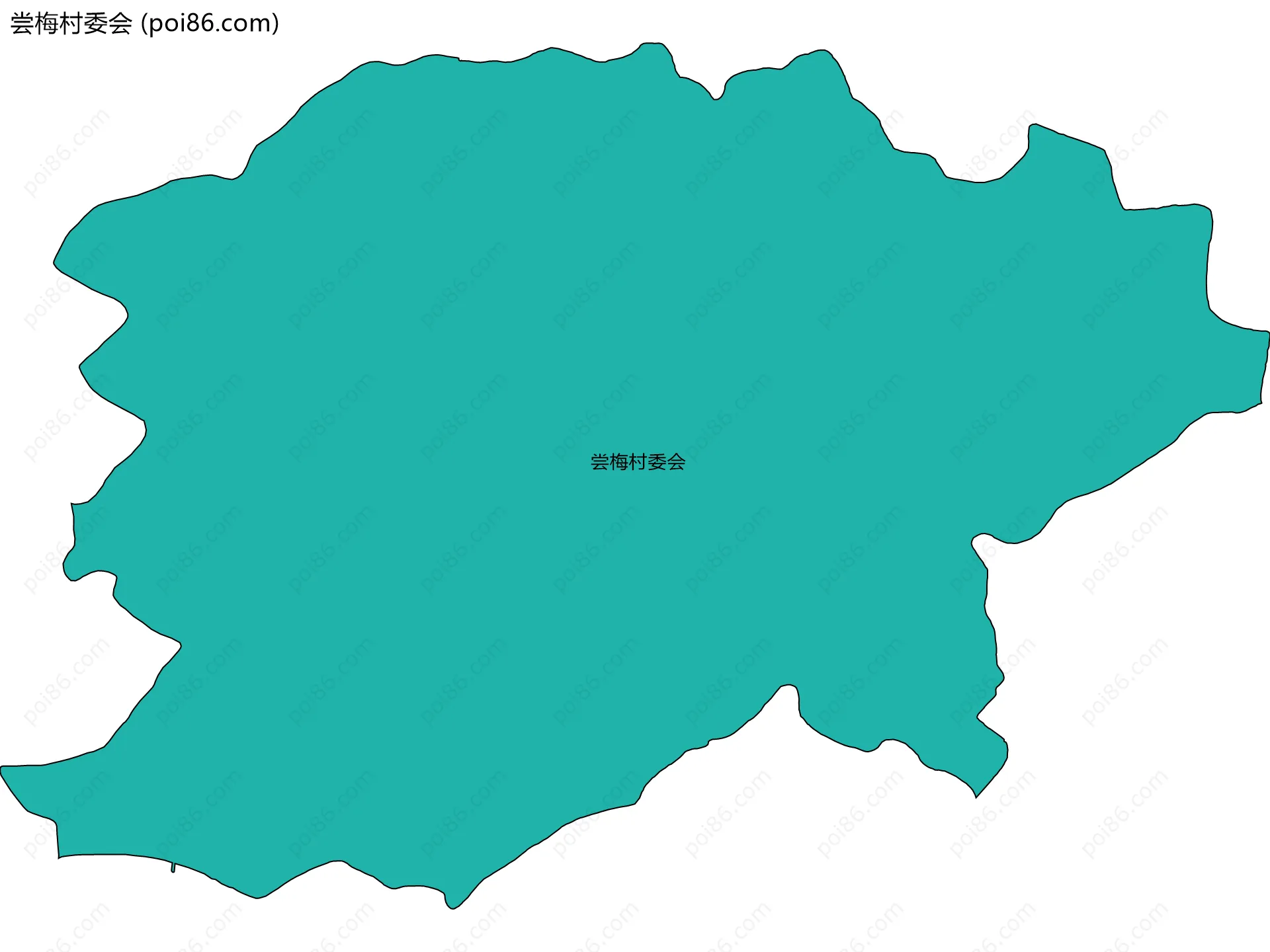 尝梅村委会边界地图