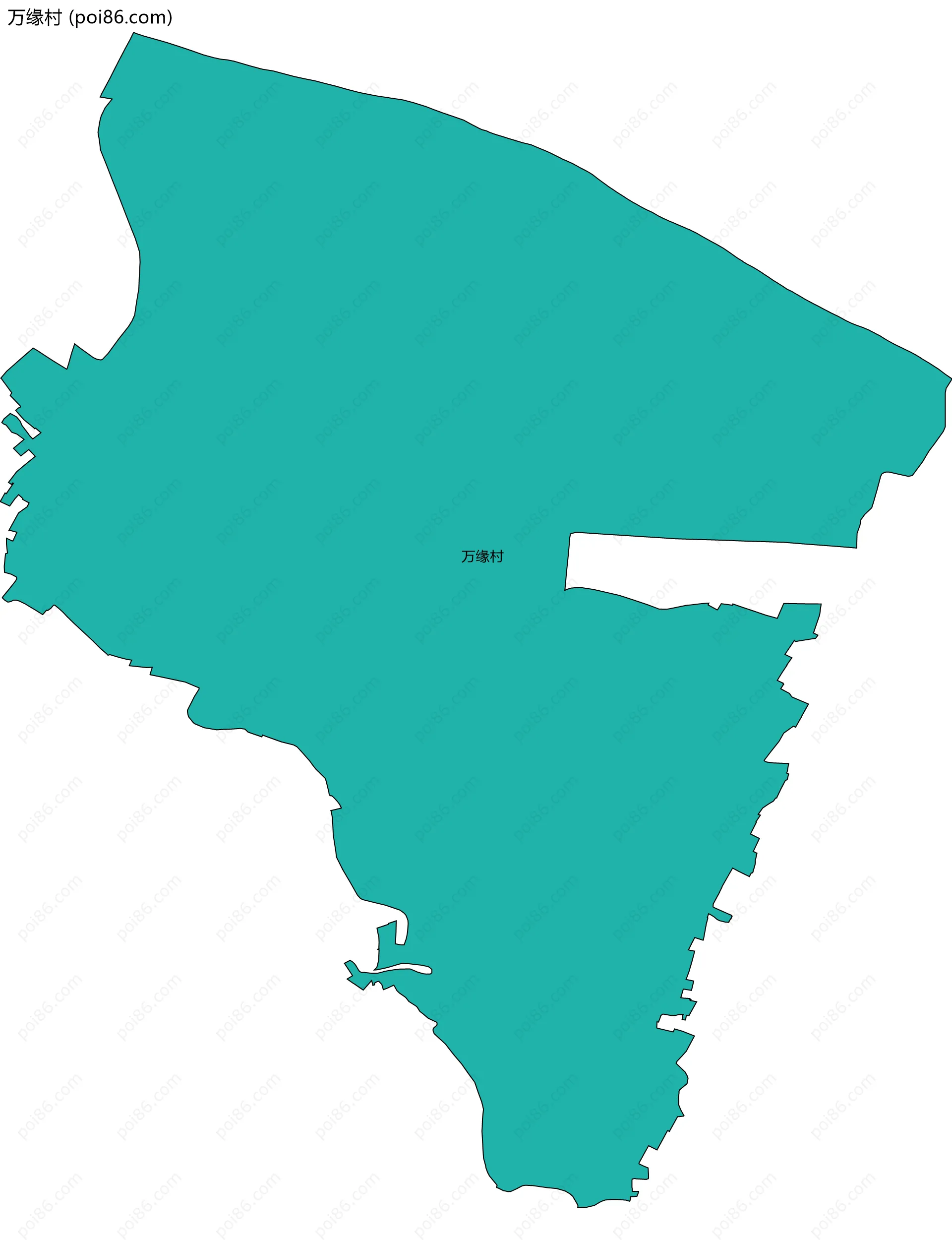 万缘村边界地图