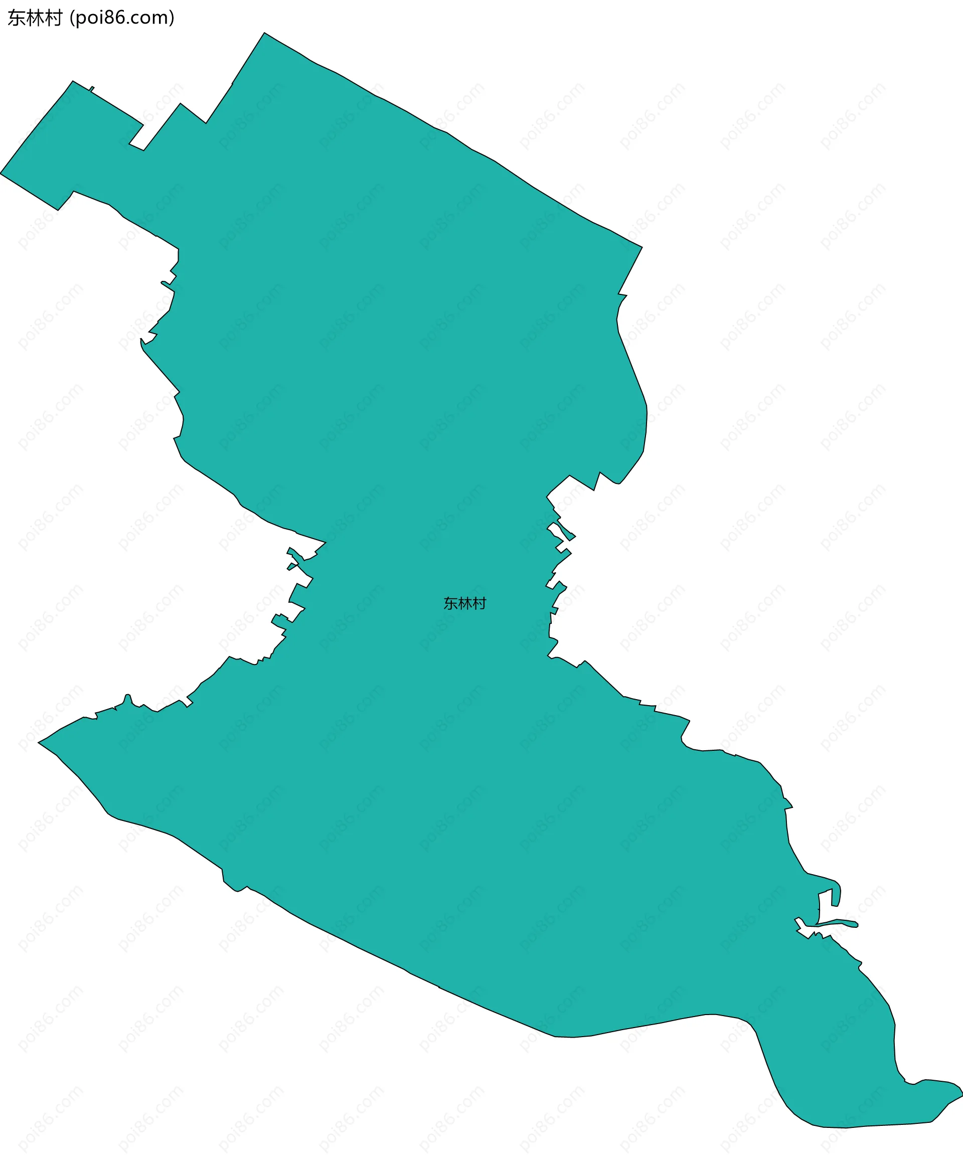 东林村边界地图