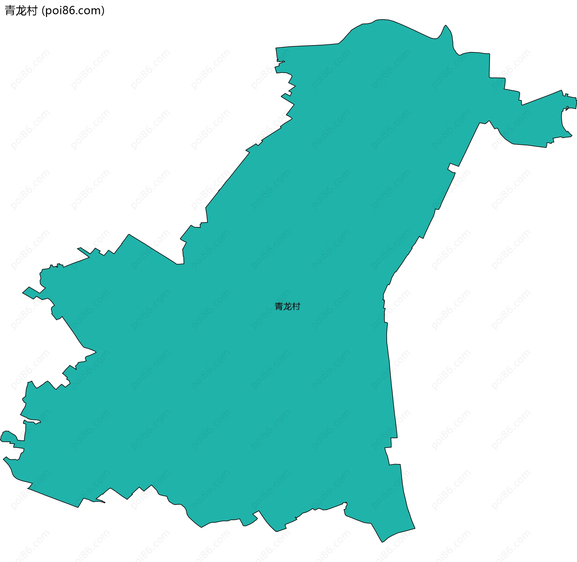青龙村边界地图
