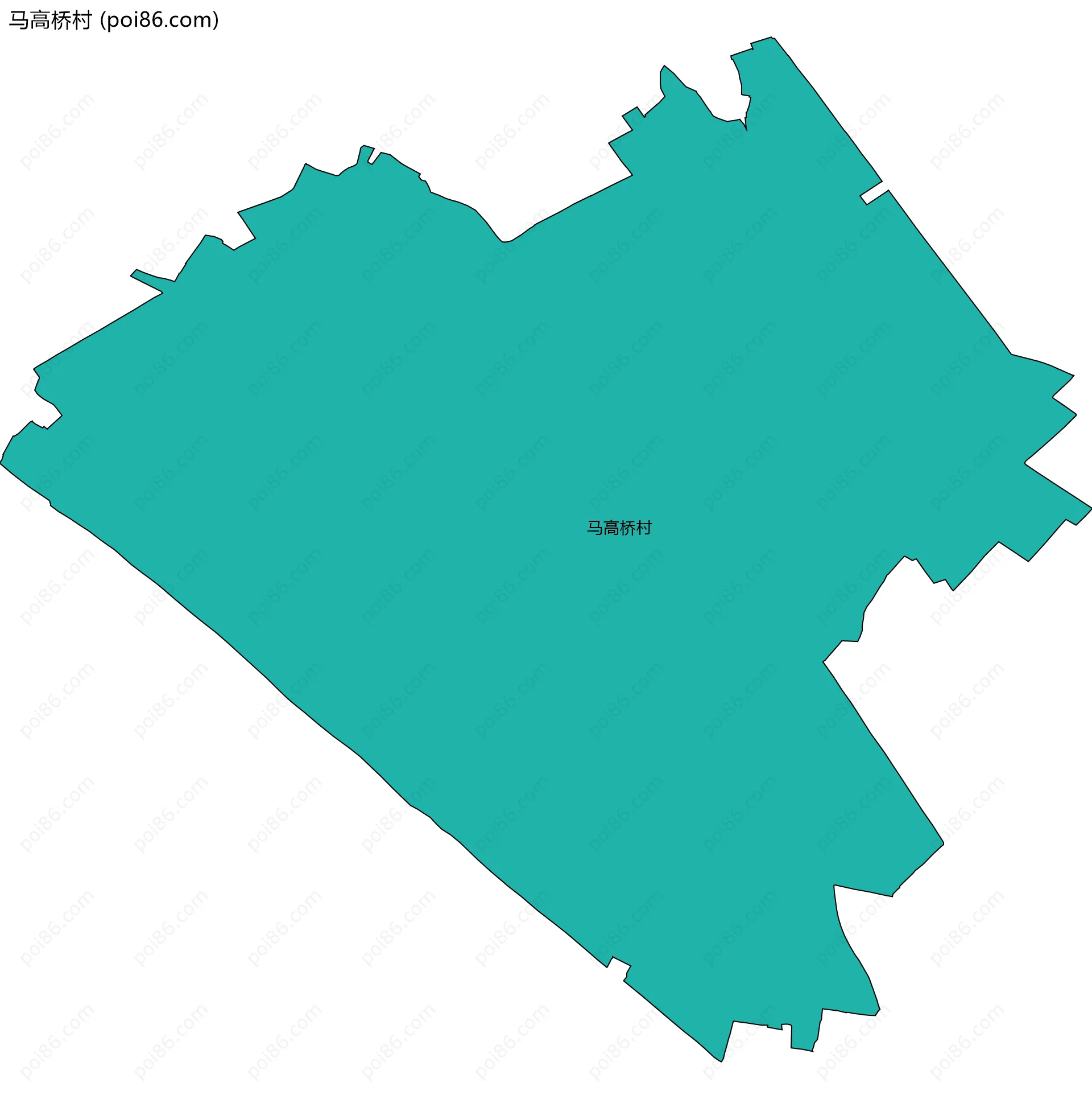 马高桥村边界地图
