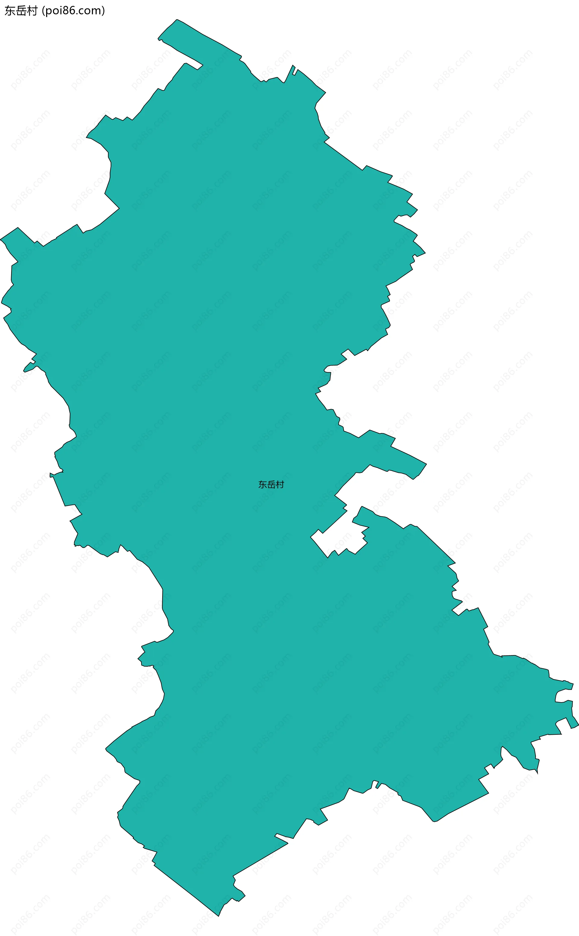 东岳村边界地图