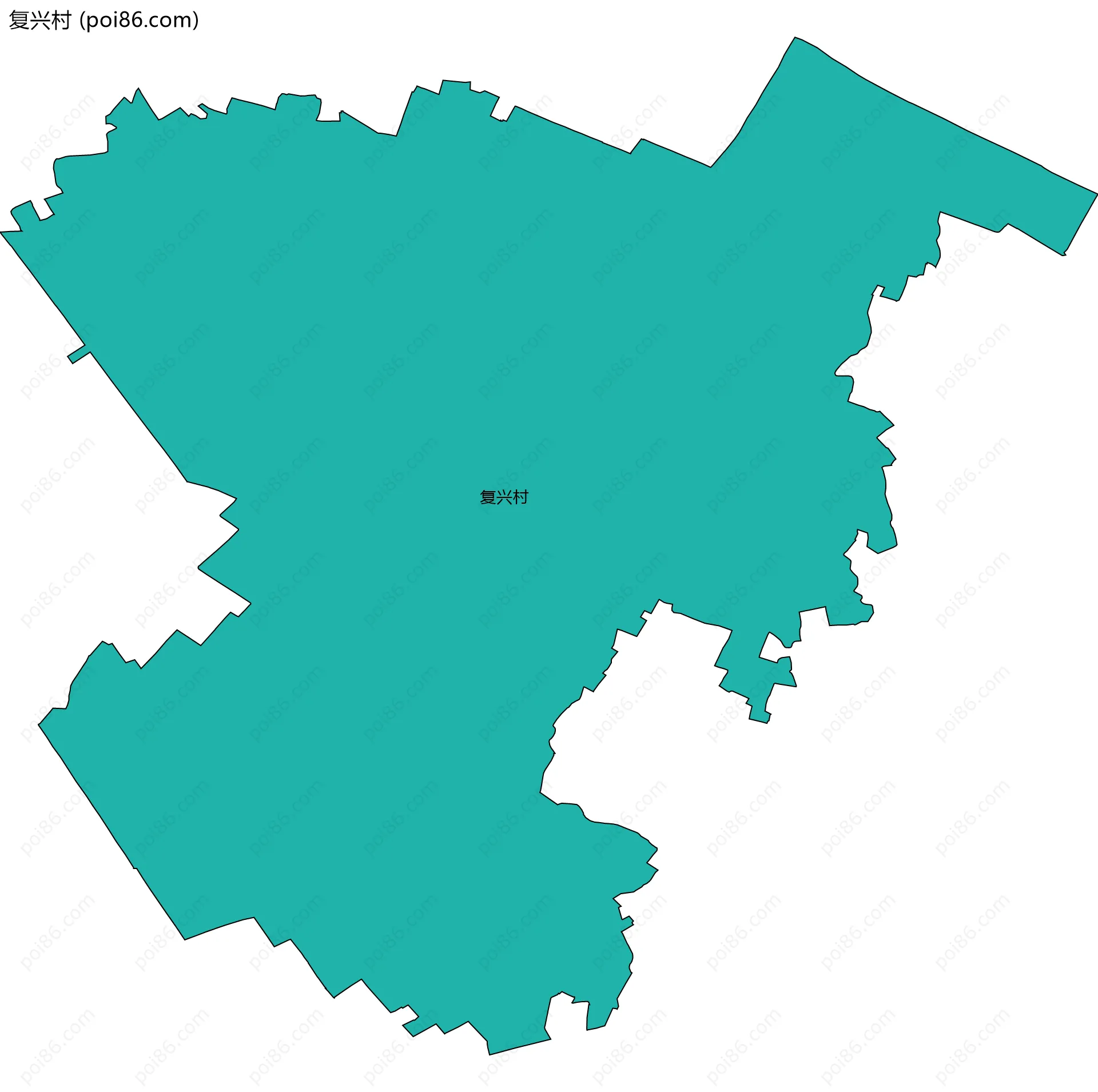 复兴村边界地图