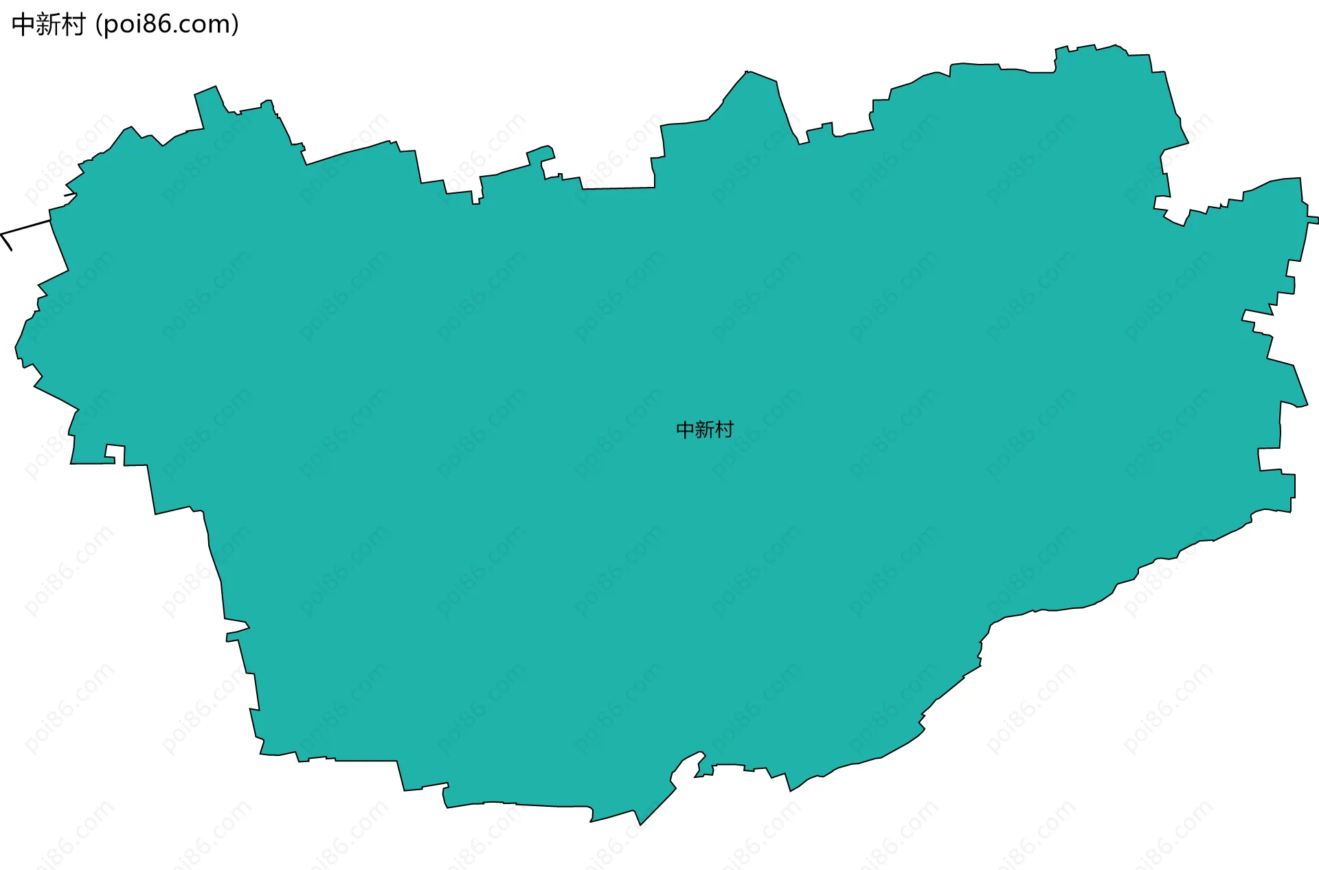 中新村边界地图