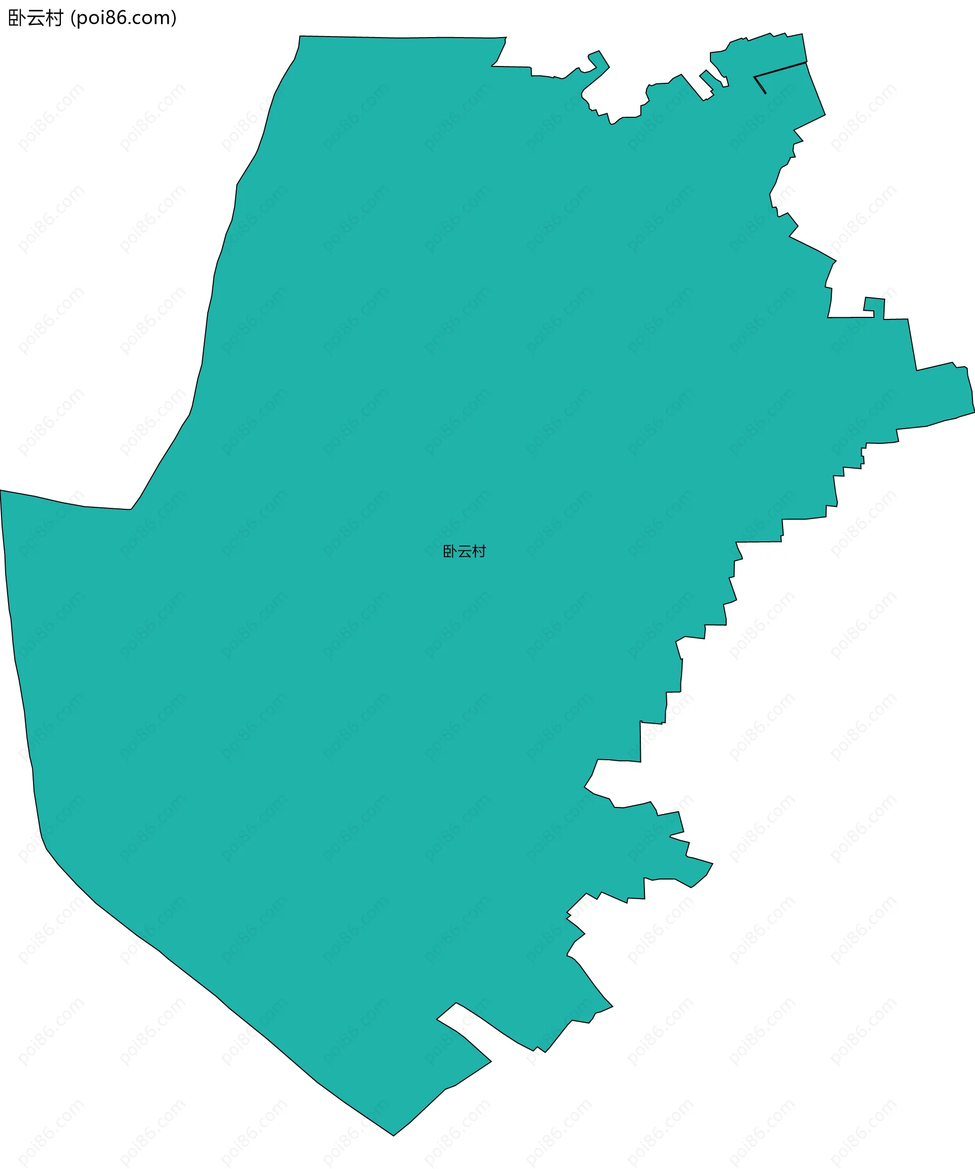 卧云村边界地图