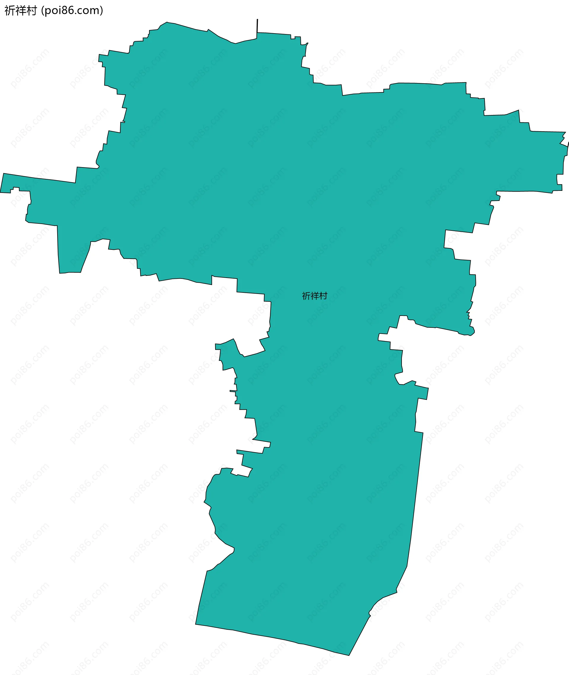 祈祥村边界地图