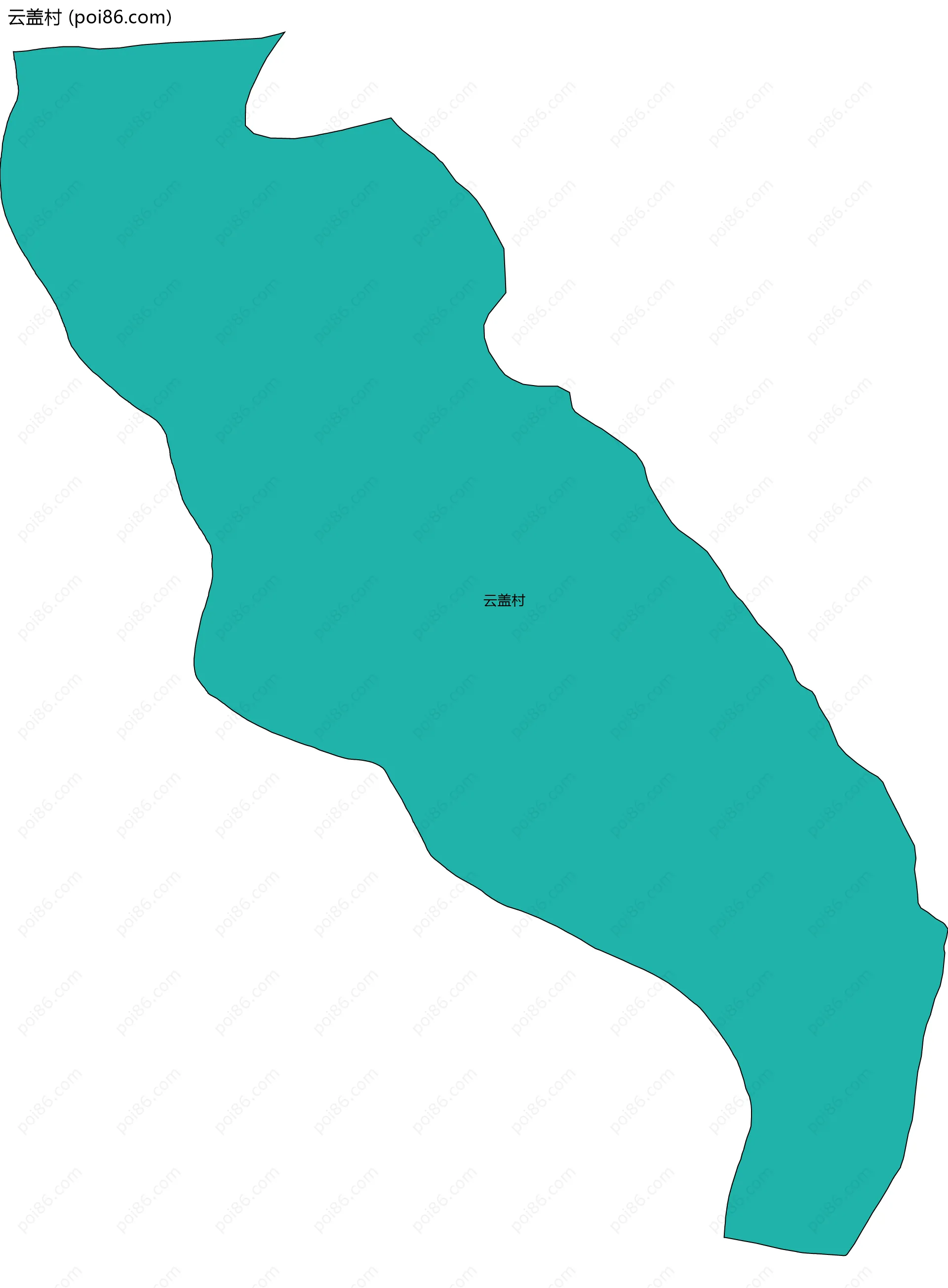 云盖村边界地图
