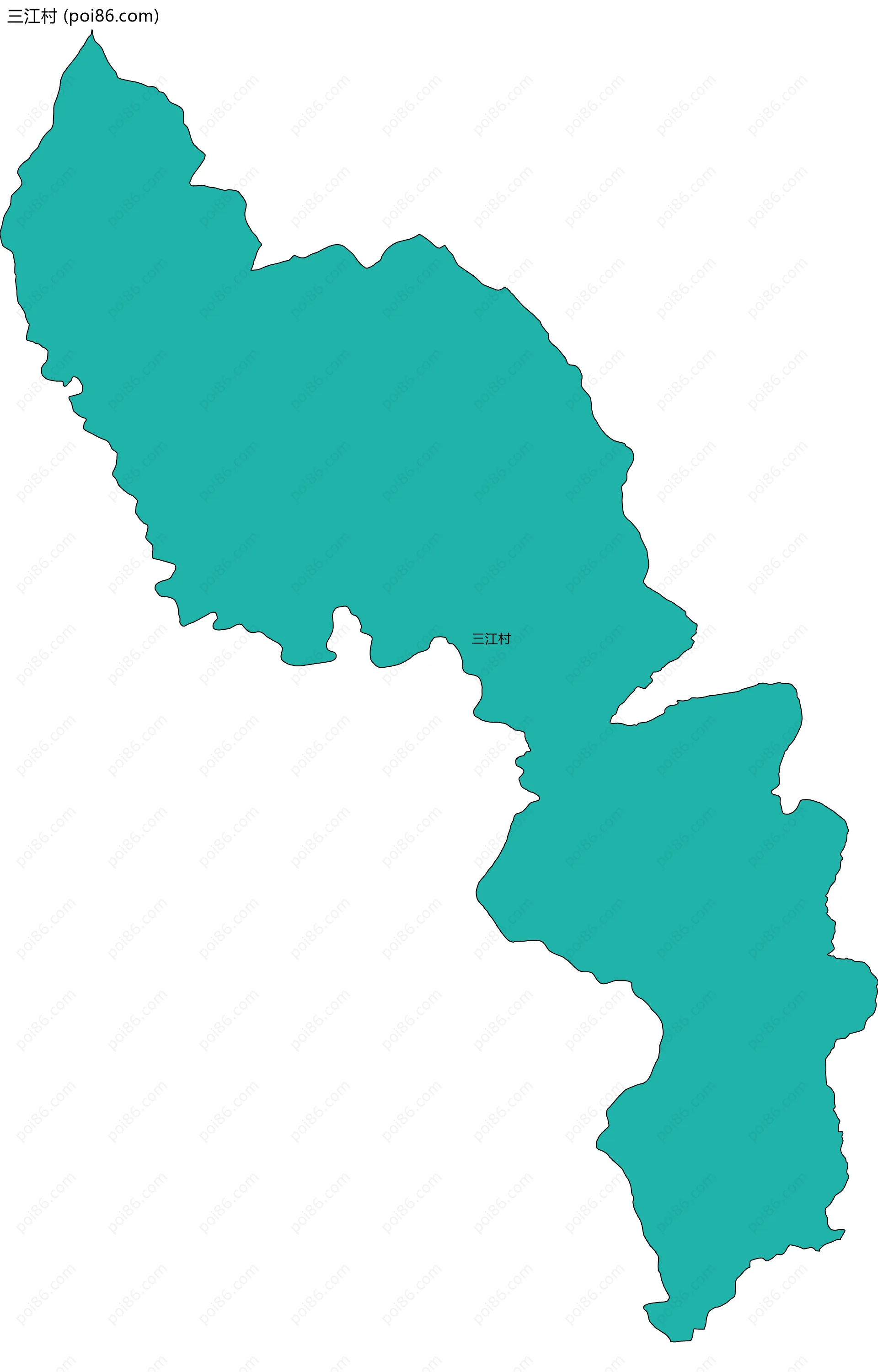 三江村边界地图