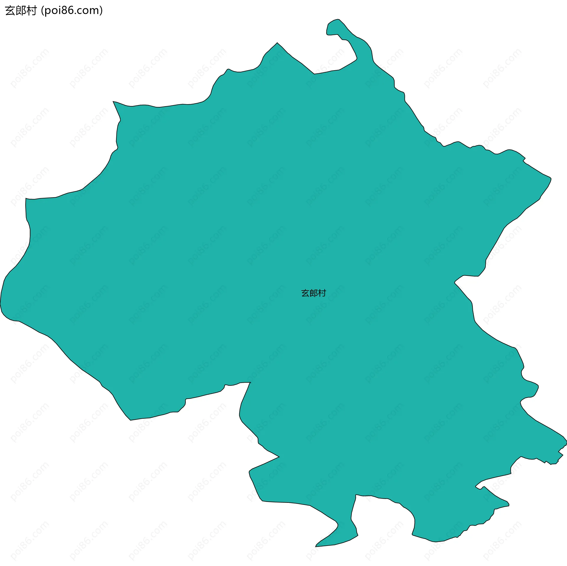 玄郎村边界地图