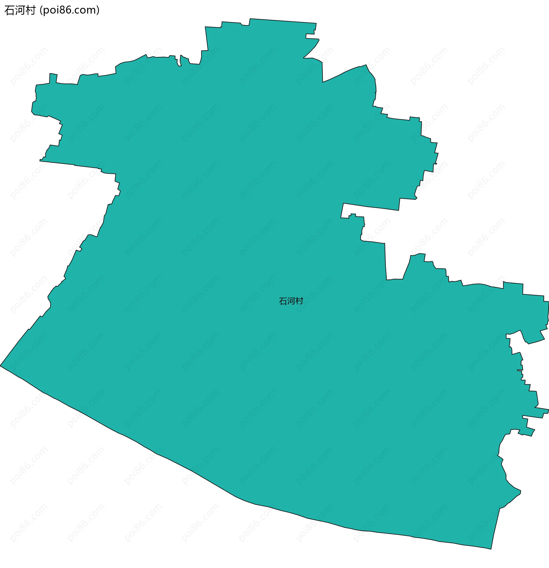 石河村边界地图