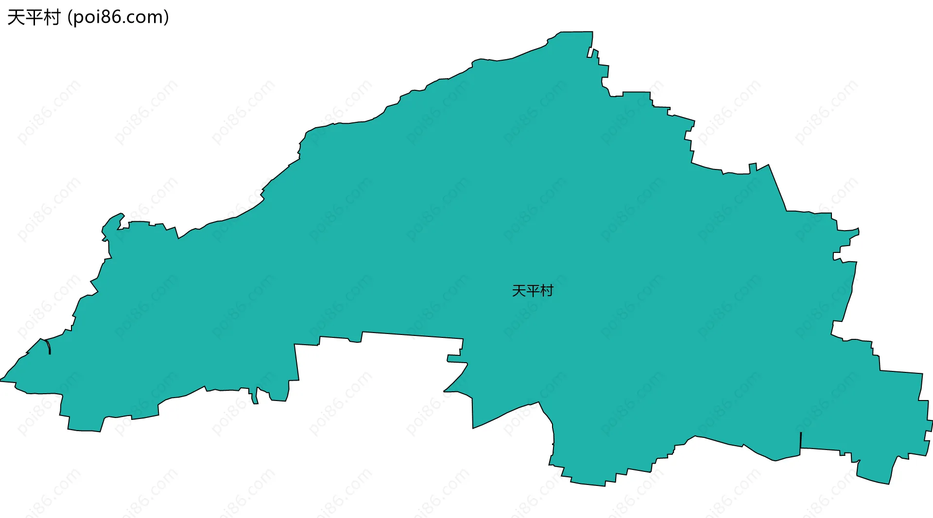 天平村边界地图