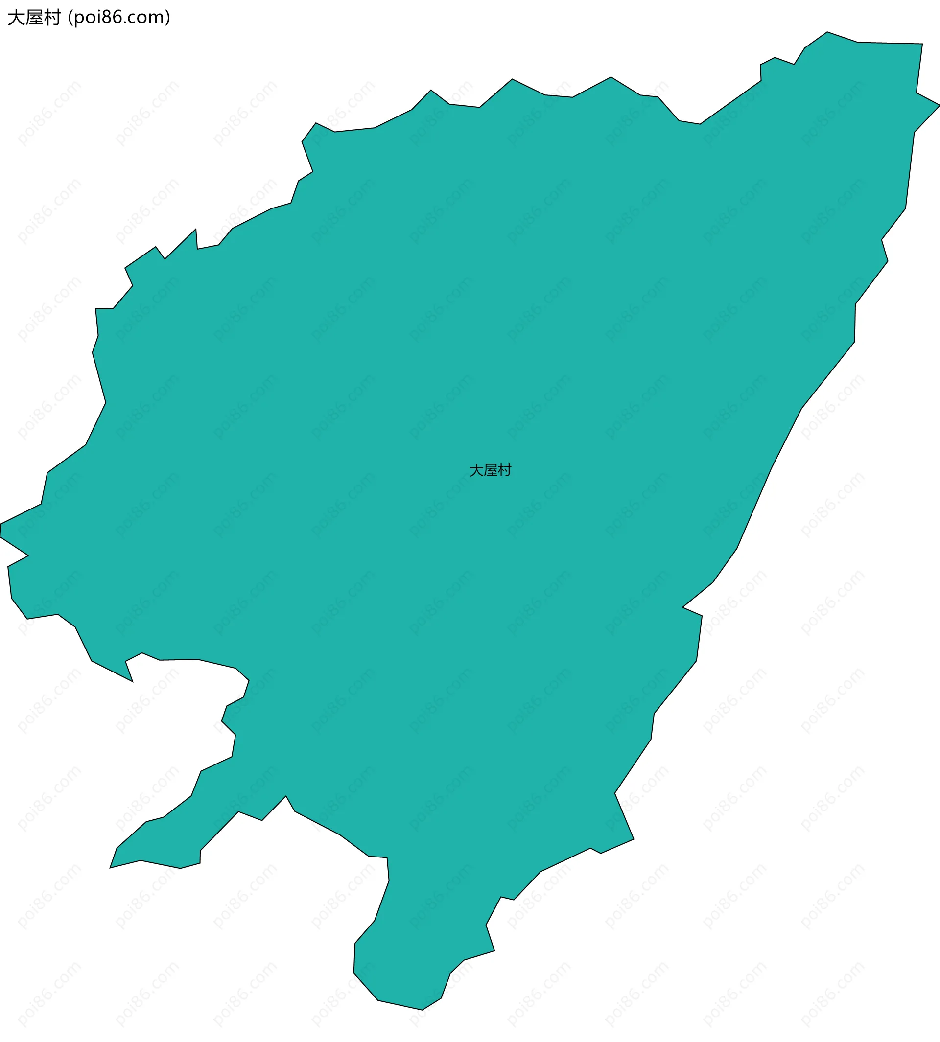 大屋村边界地图