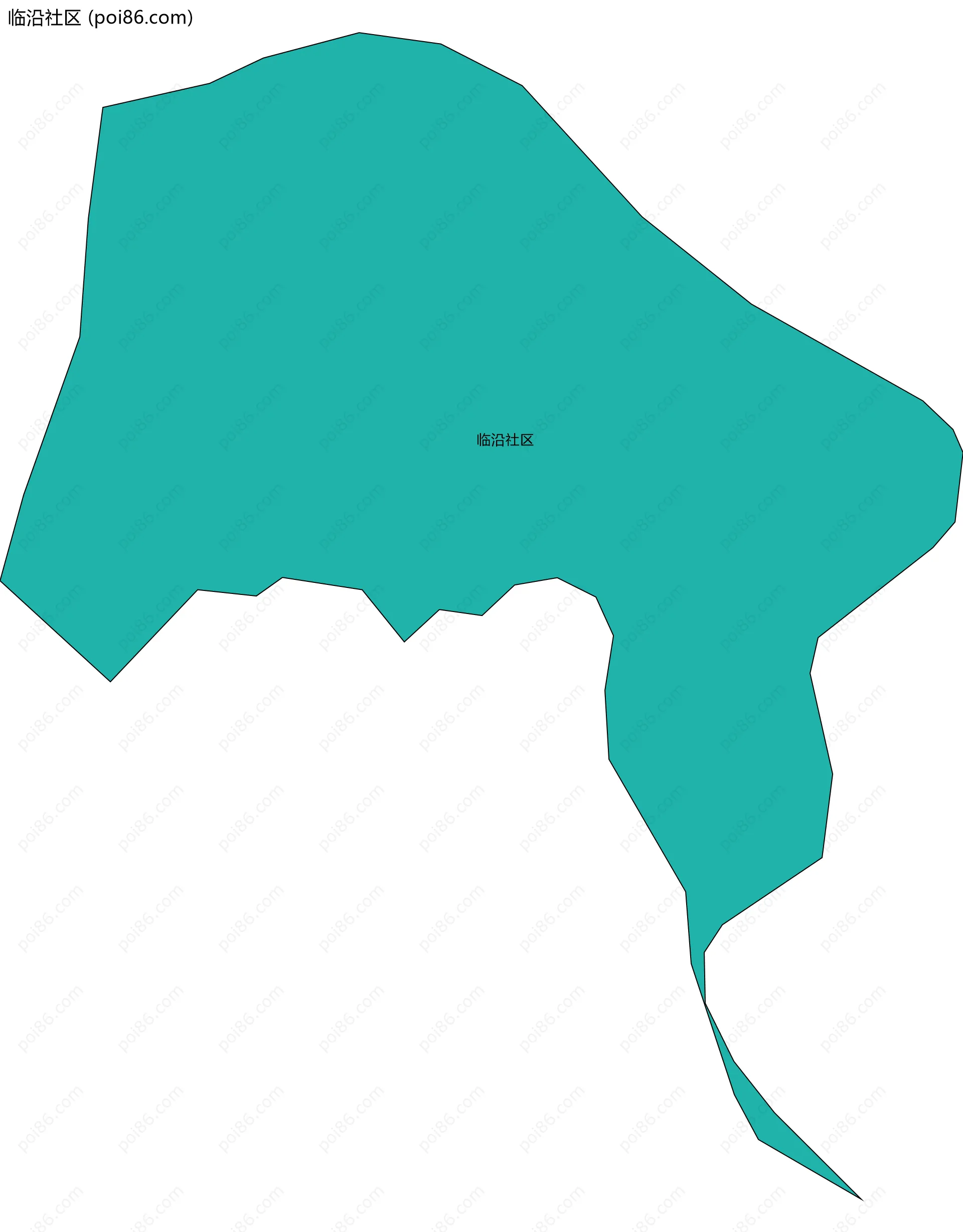 临沿社区边界地图