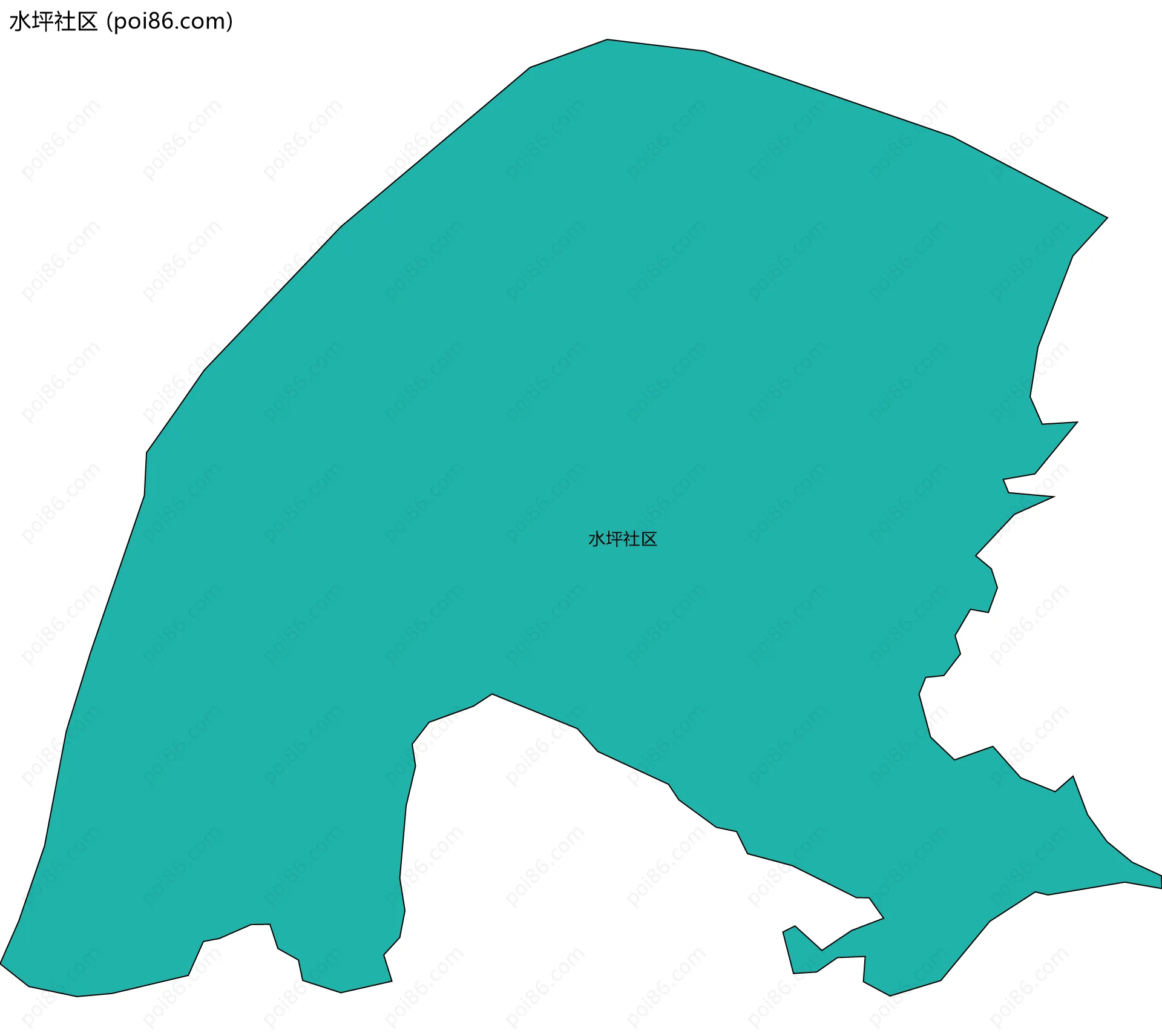 水坪社区边界地图