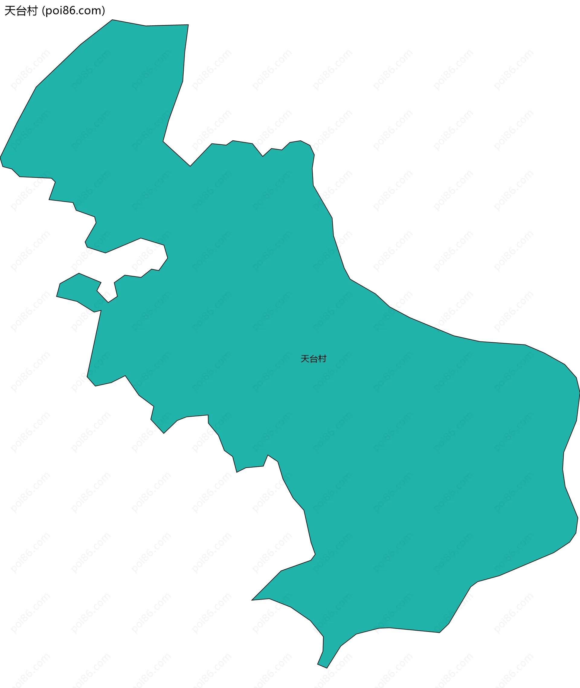 天台村边界地图