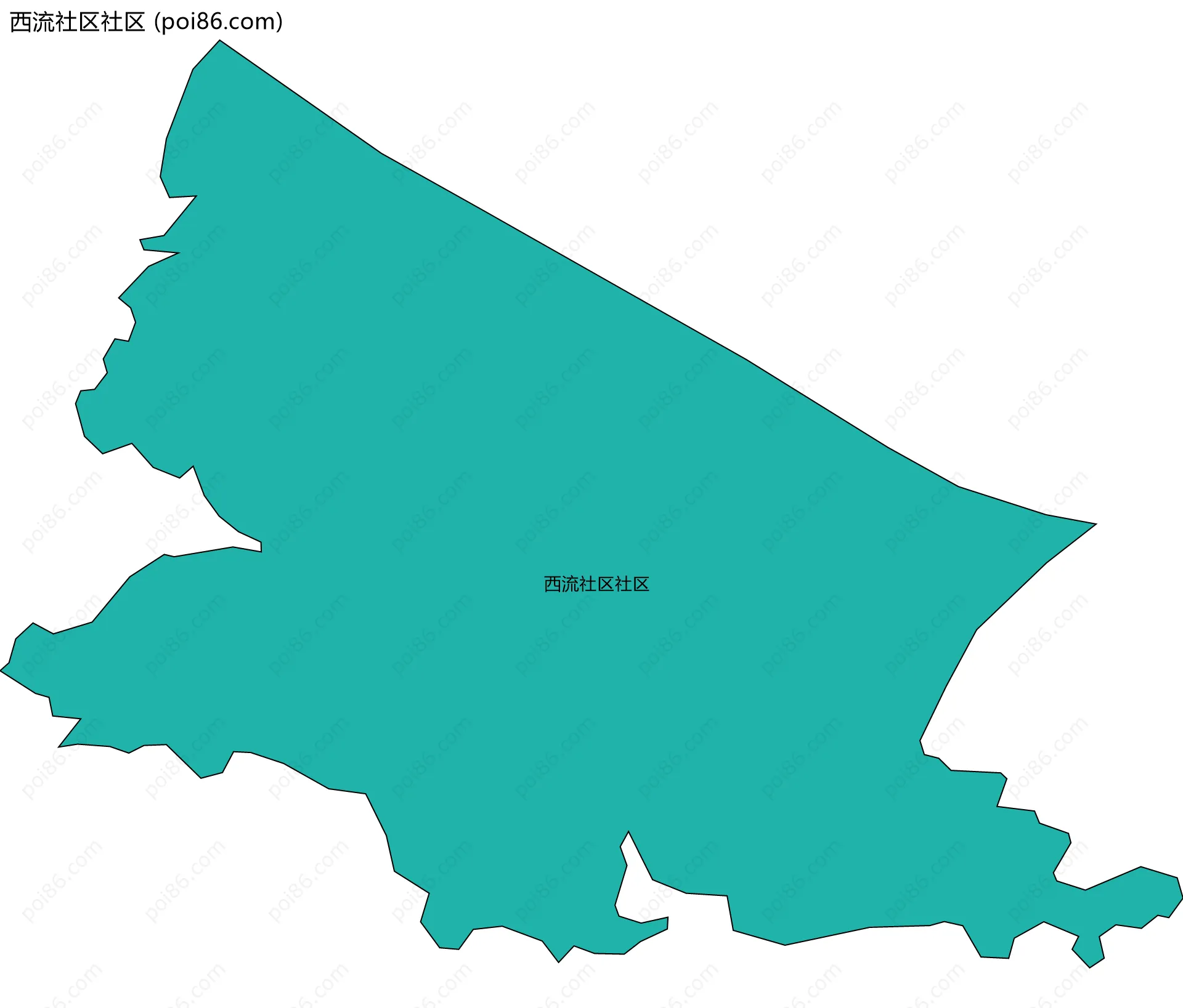 西流社区社区边界地图