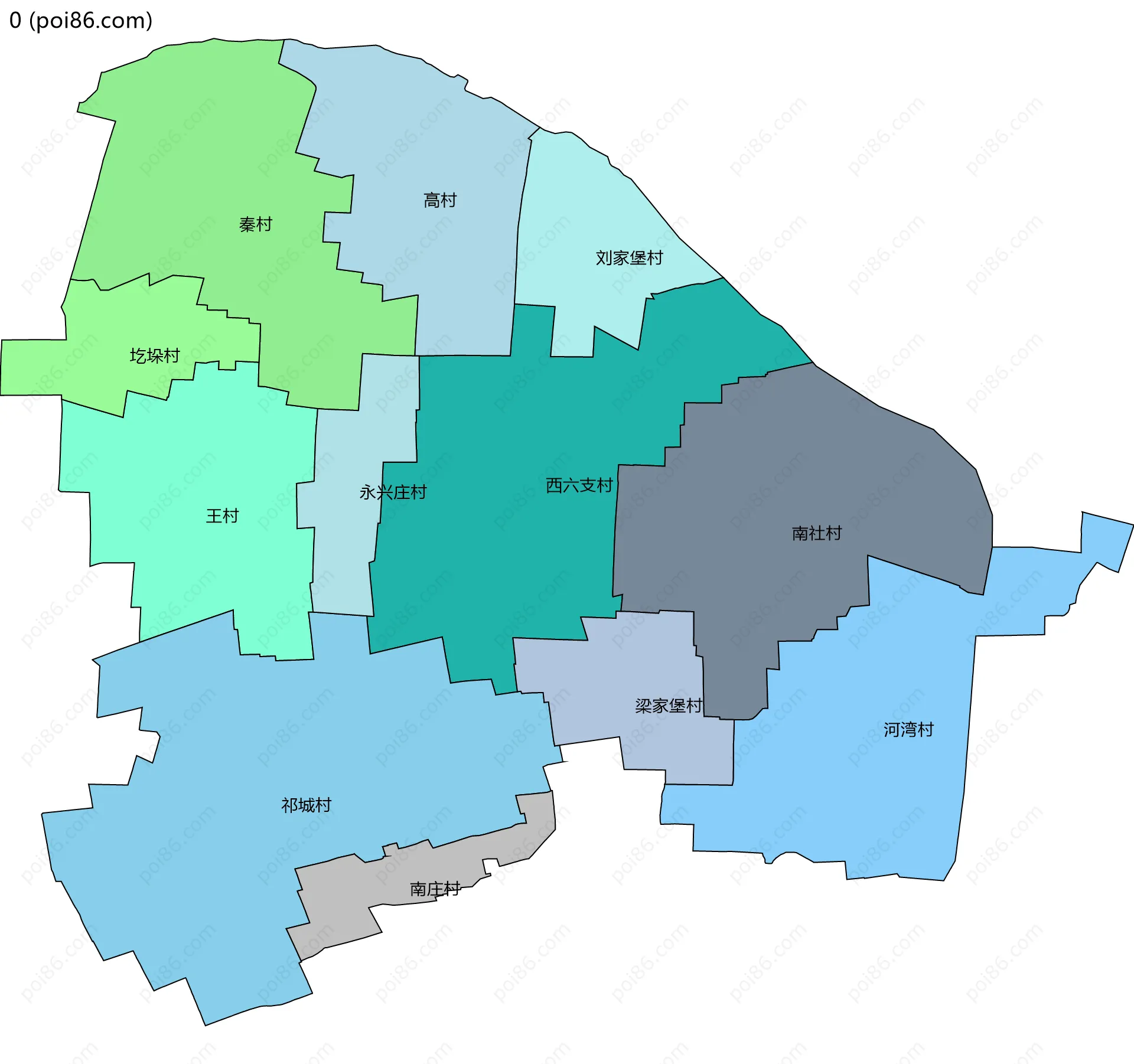 0边界地图(五级行政区划)