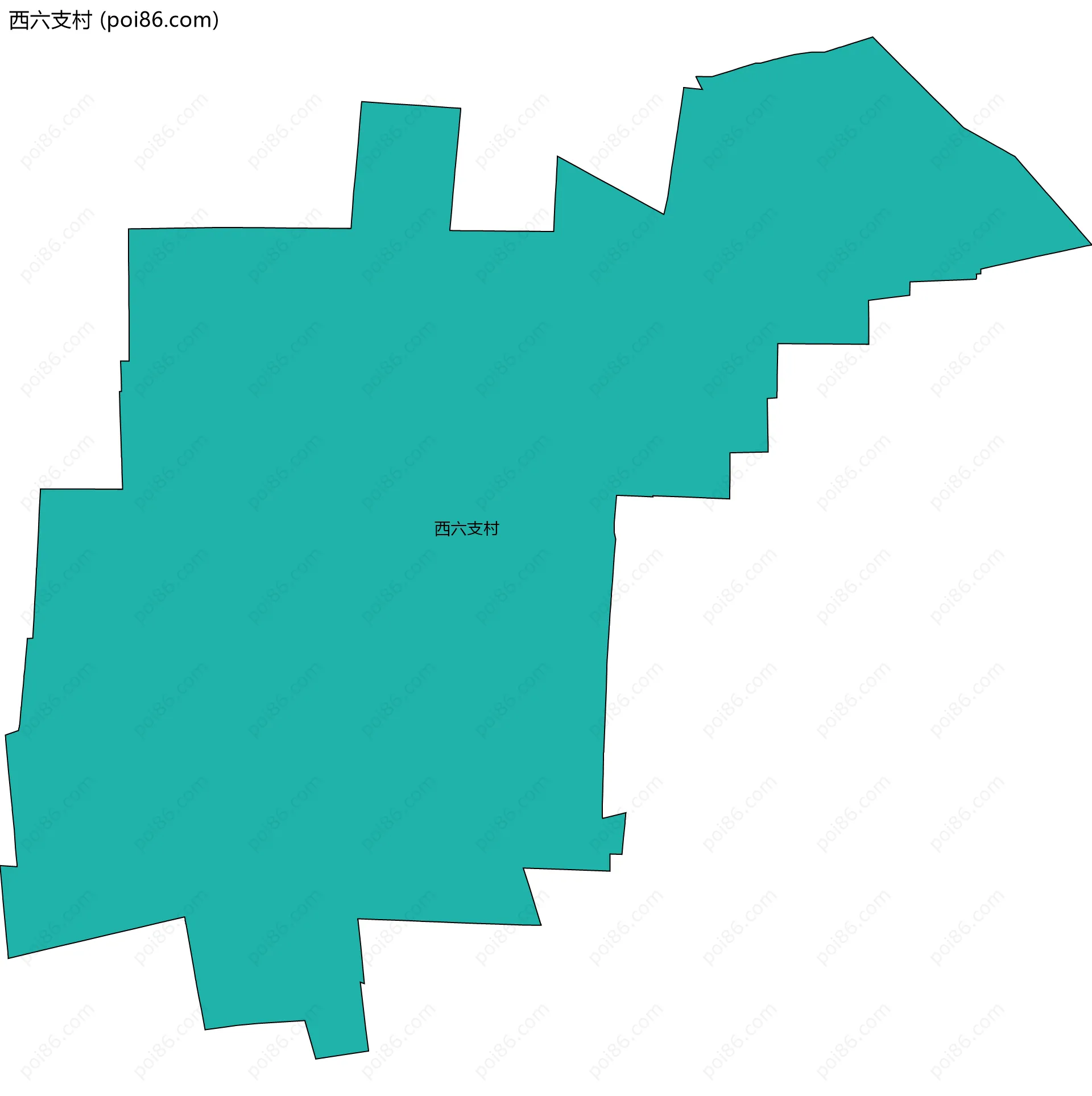 西六支村边界地图