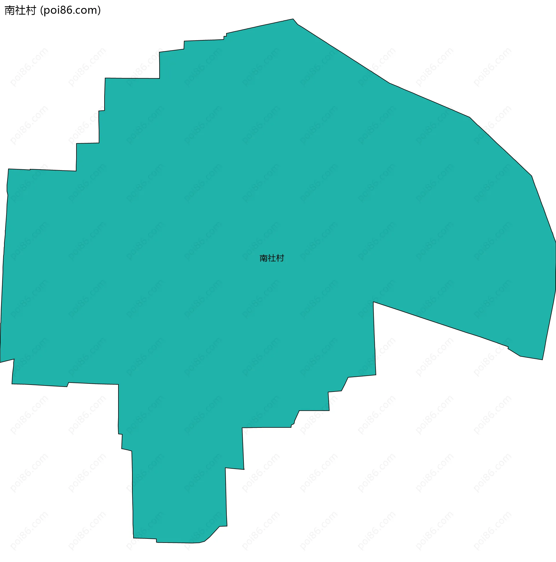 南社村边界地图