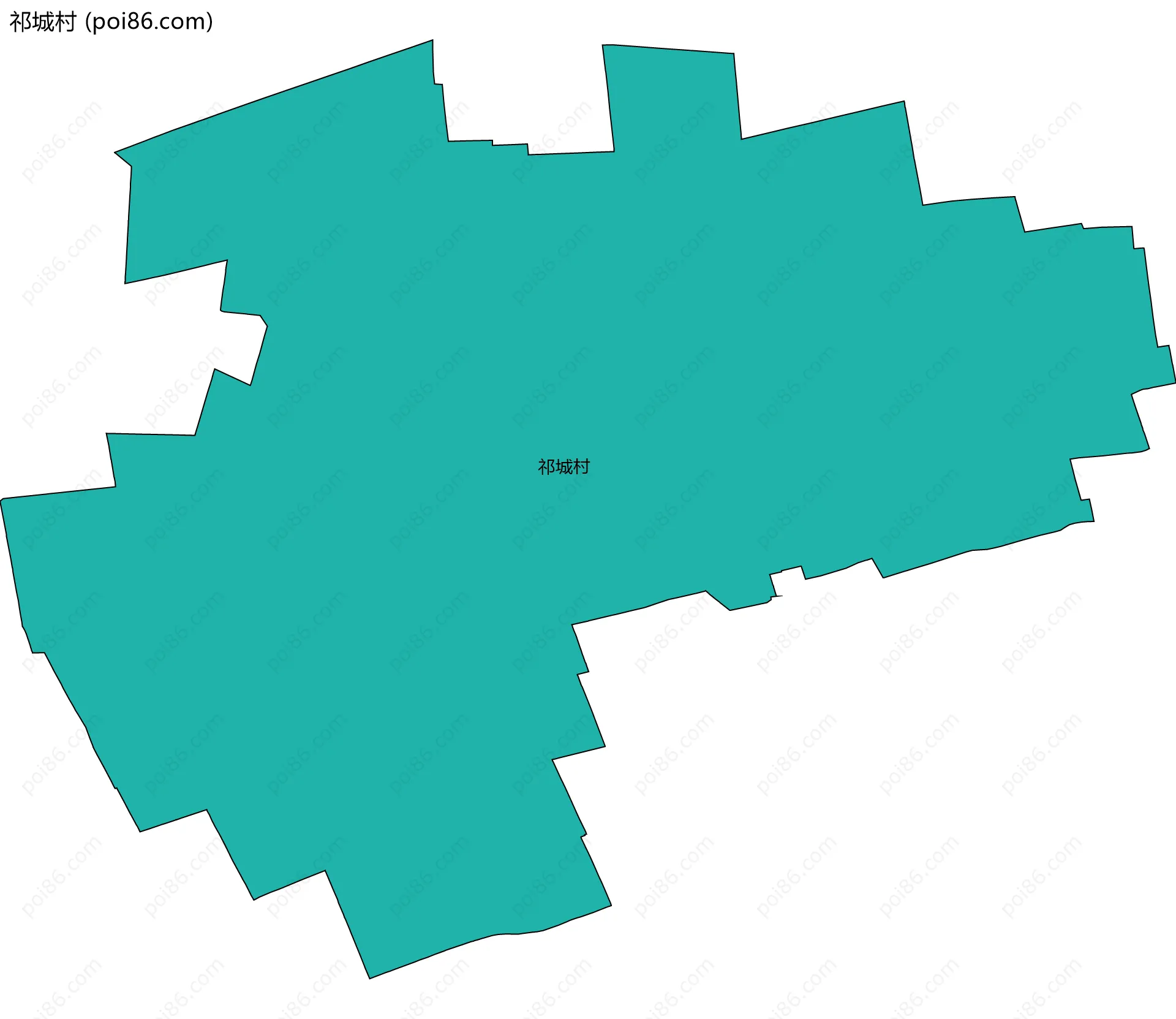 祁城村边界地图