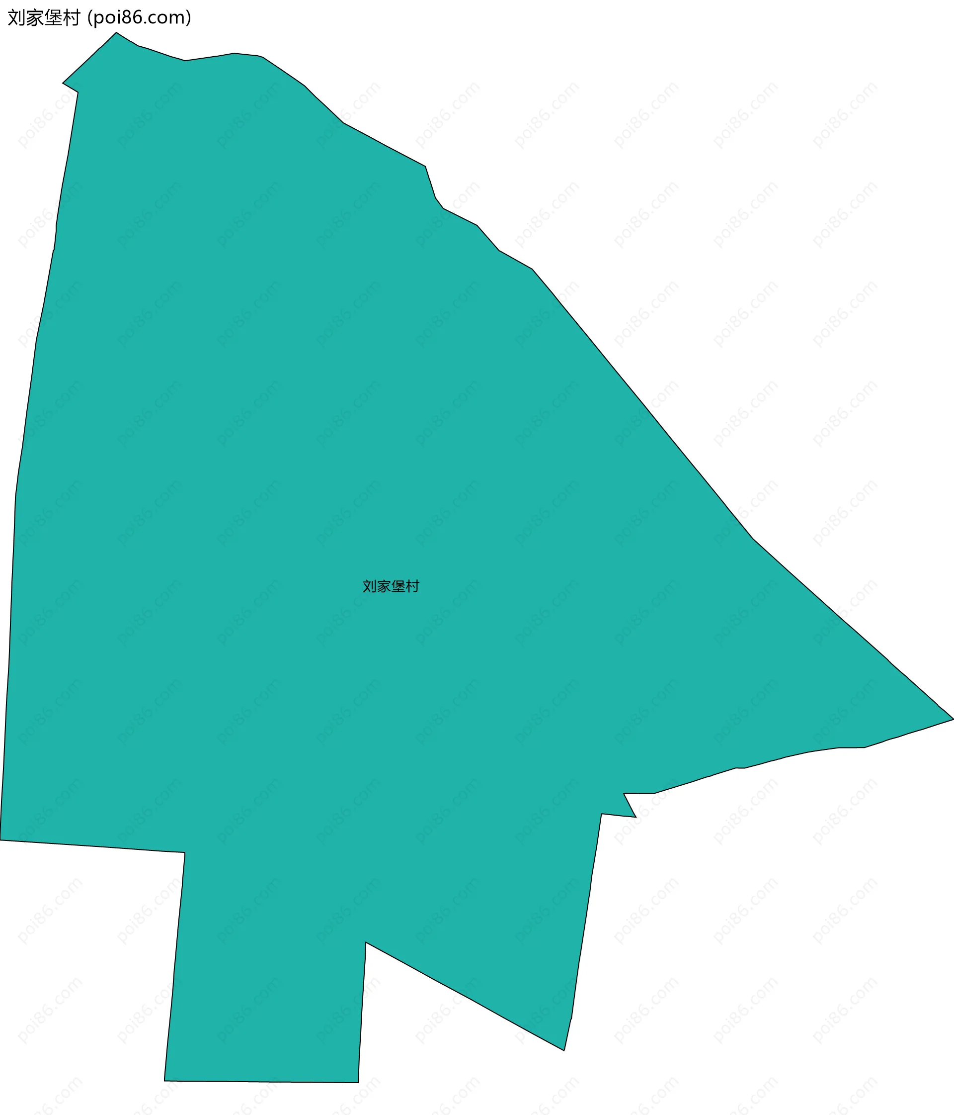 刘家堡村边界地图