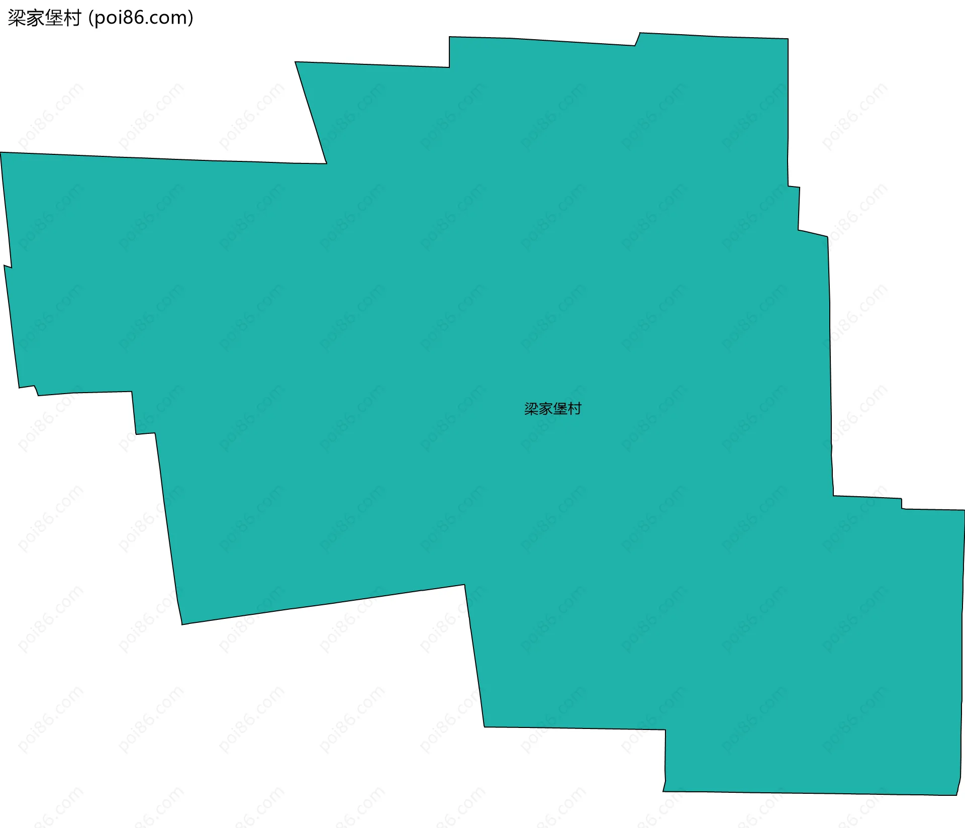 梁家堡村边界地图