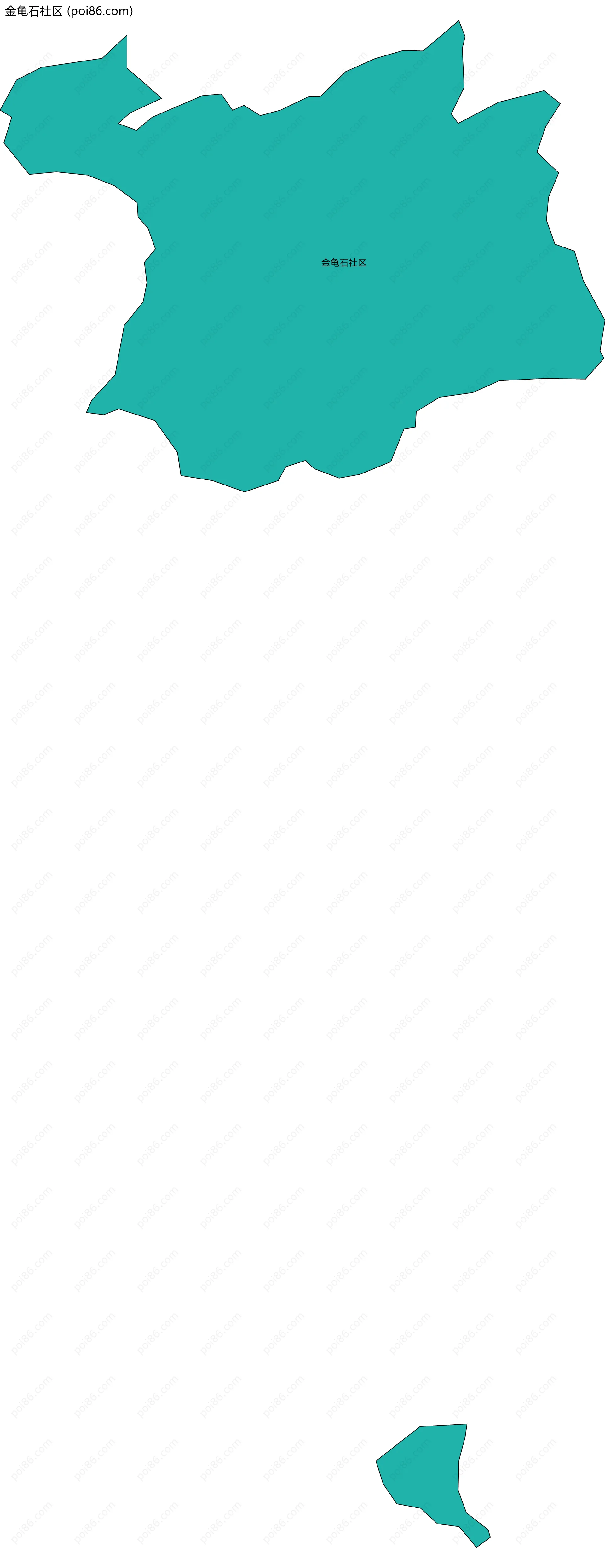 金龟石社区边界地图