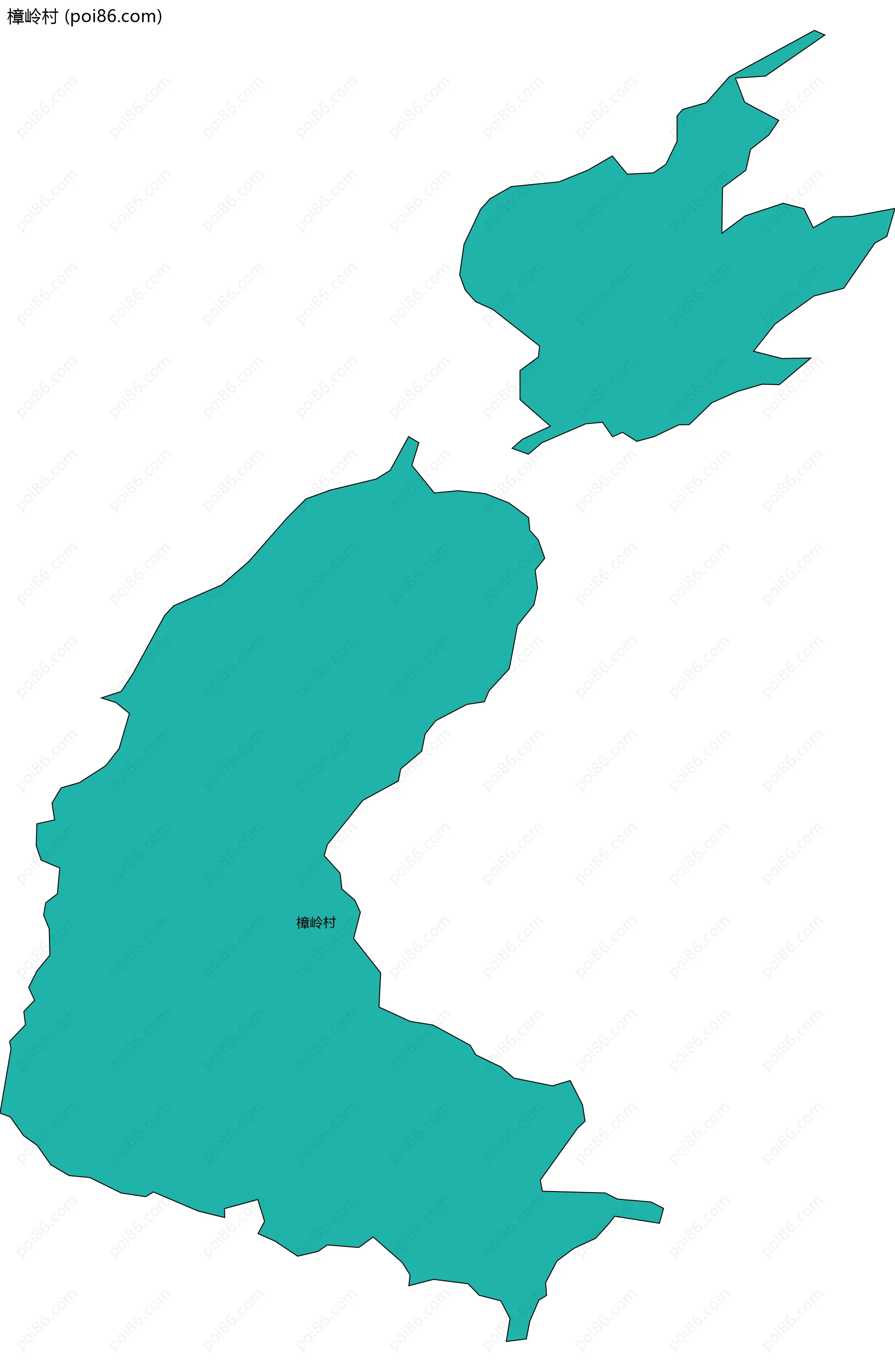 樟岭村边界地图