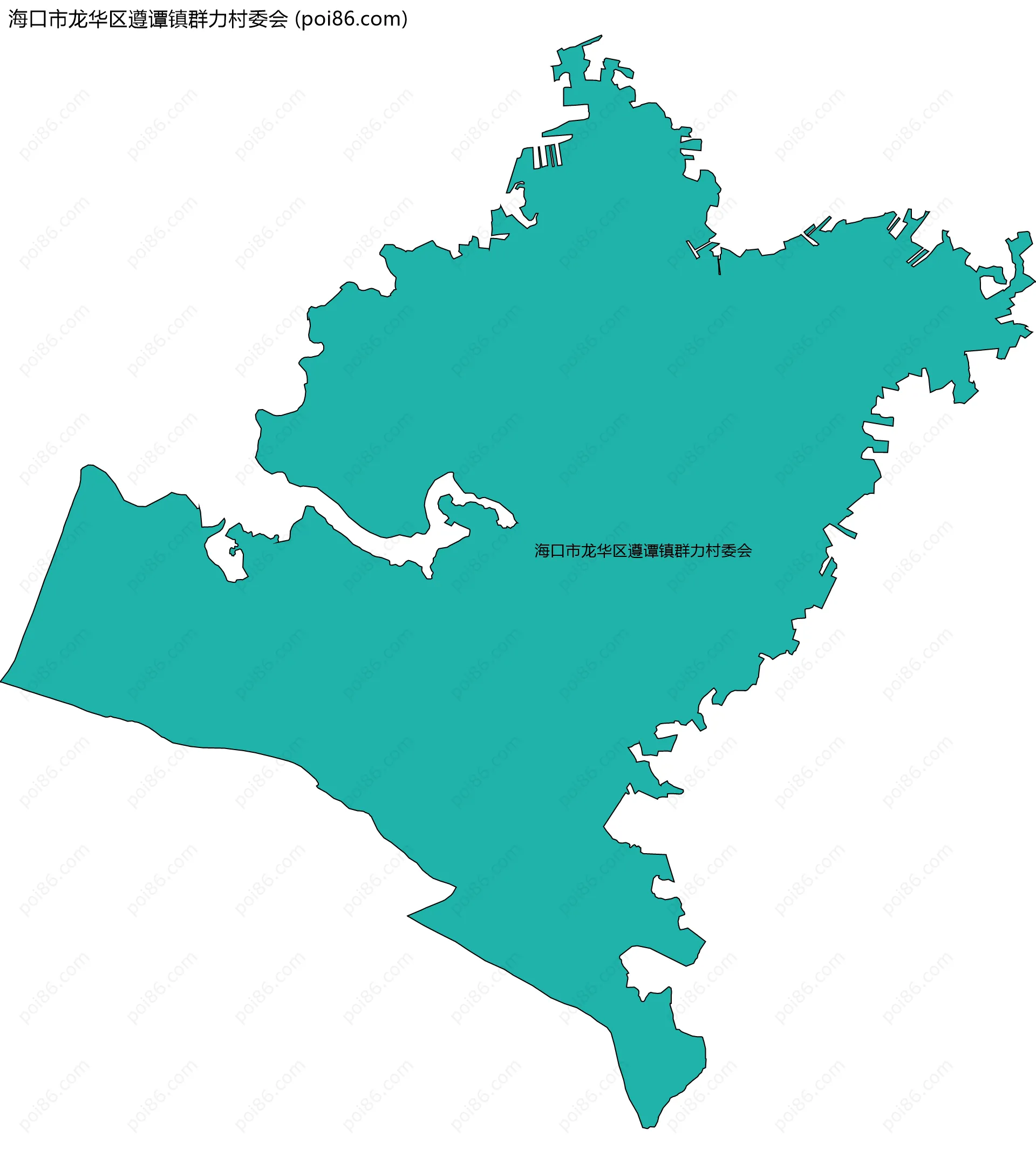 海口市龙华区遵谭镇群力村委会边界地图