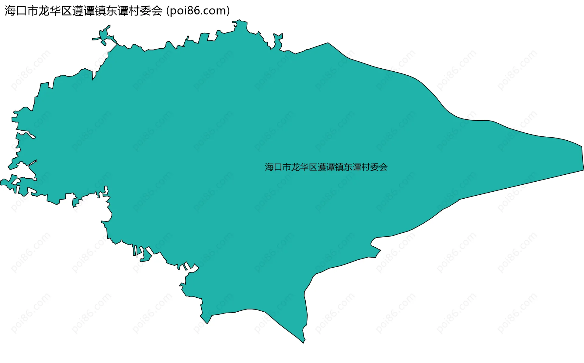 海口市龙华区遵谭镇东谭村委会边界地图