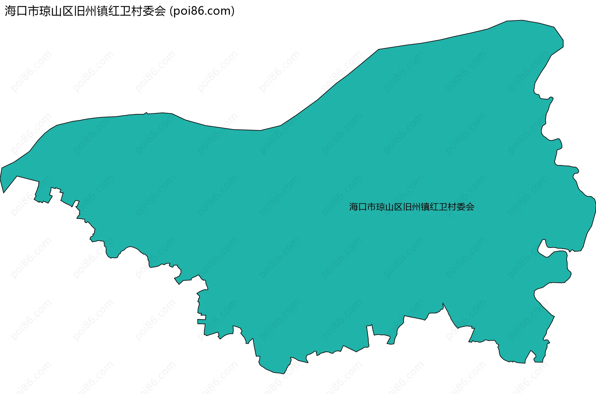 海口市琼山区旧州镇红卫村委会边界地图