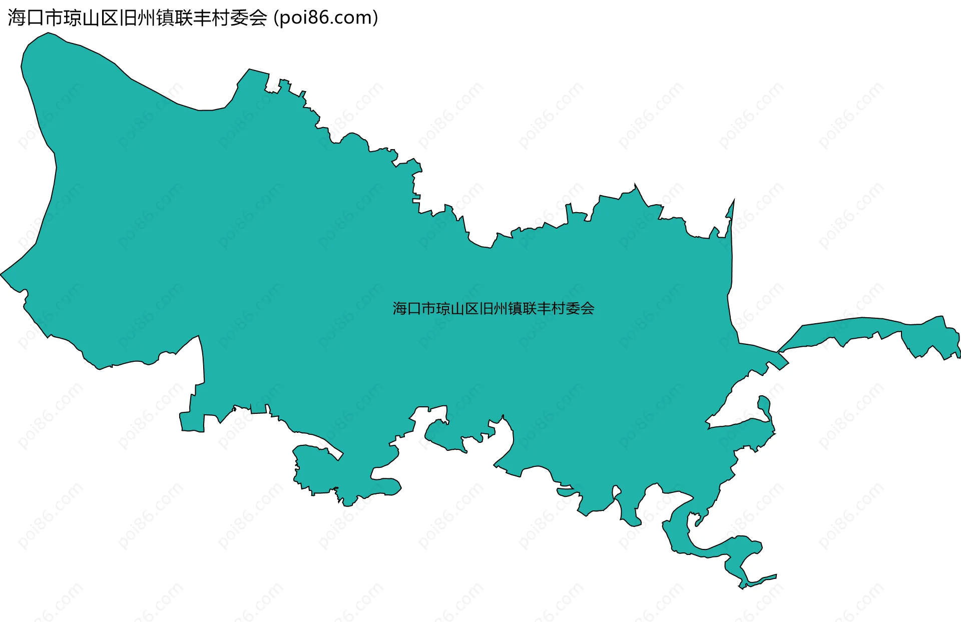 海口市琼山区旧州镇联丰村委会边界地图