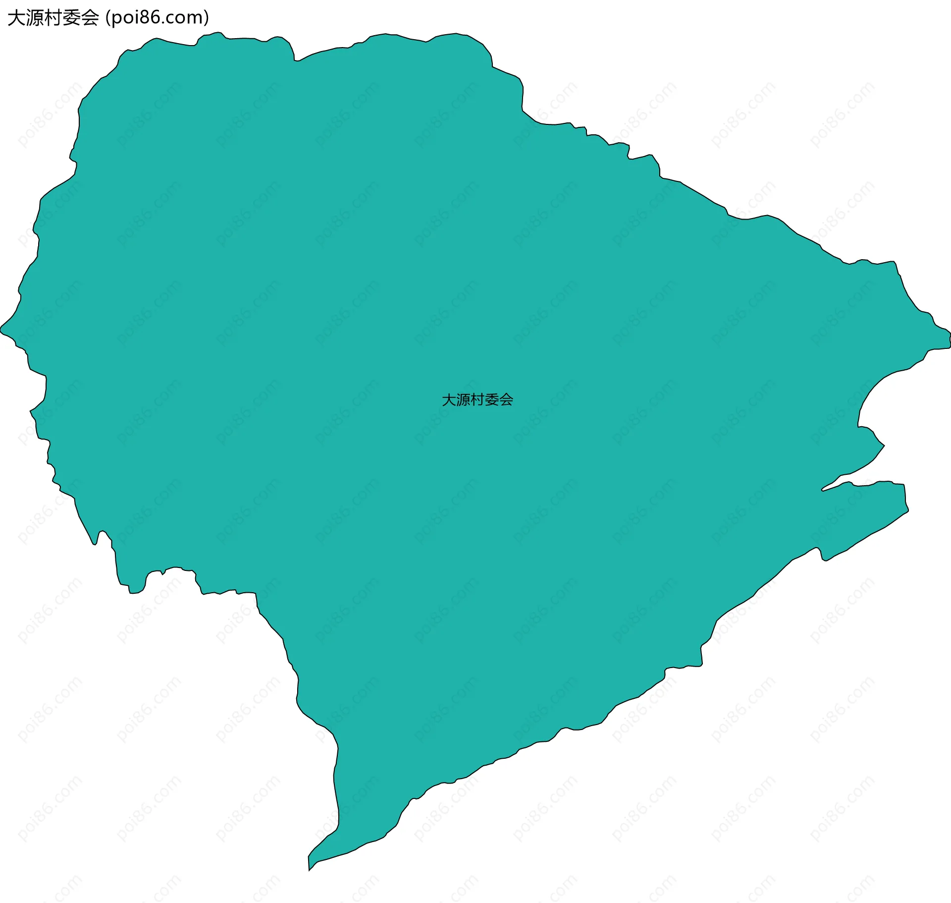 大源村委会边界地图