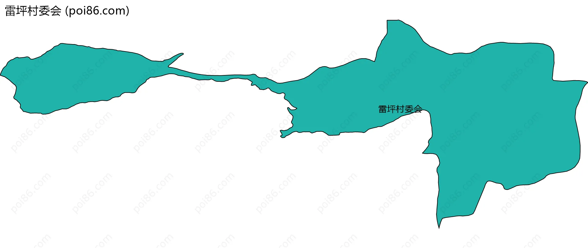 雷坪村委会边界地图