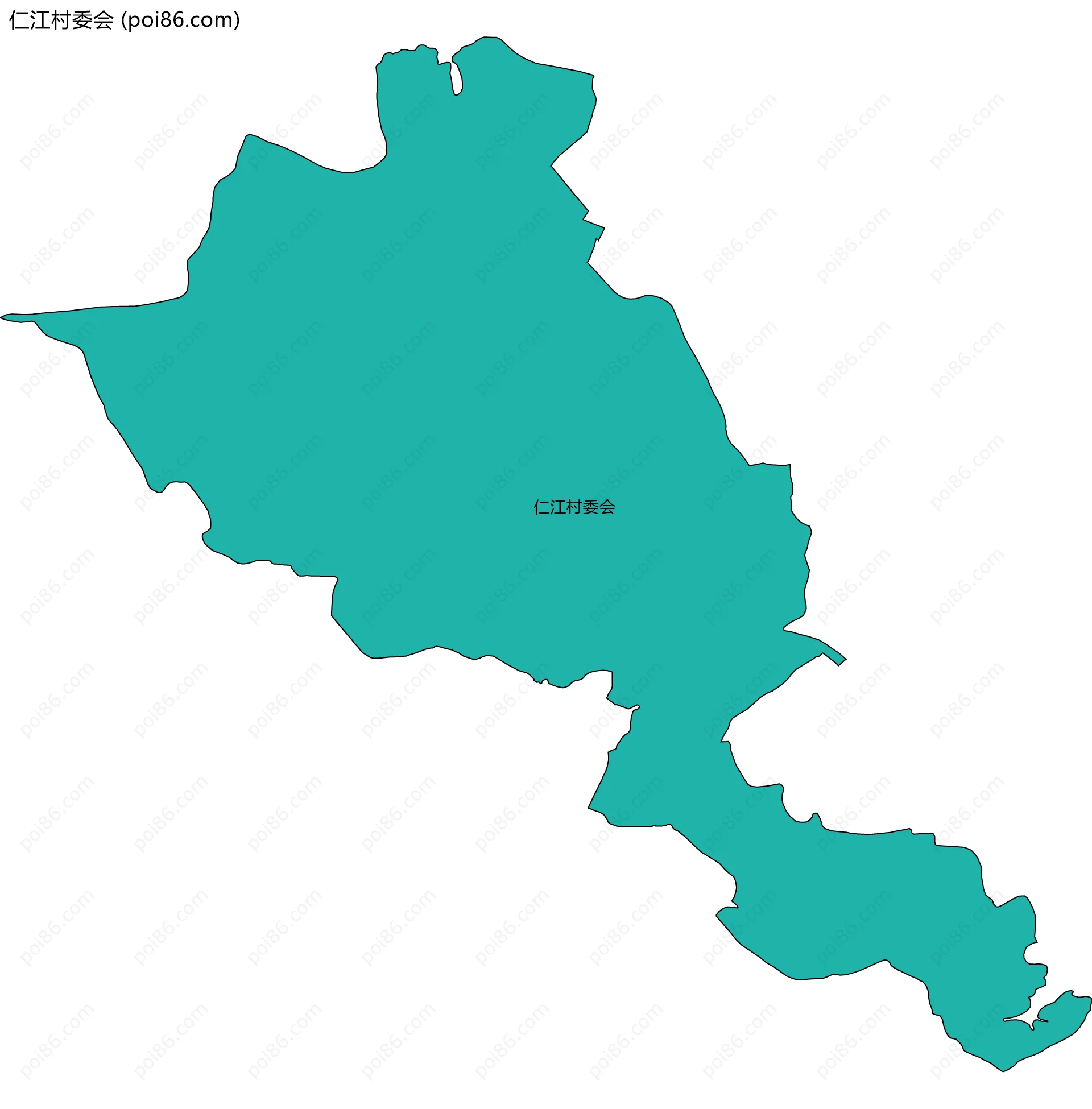 仁江村委会边界地图