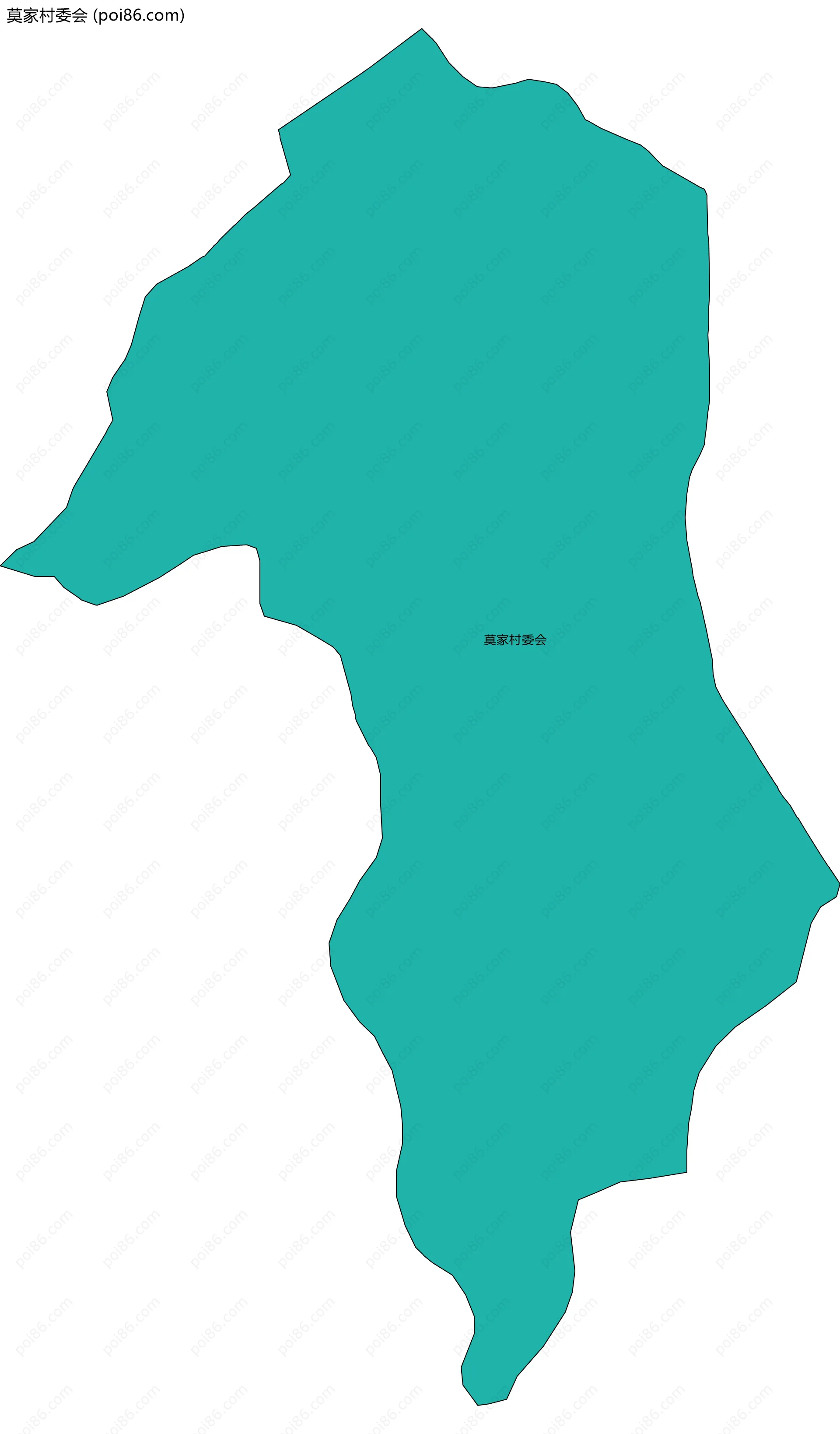 莫家村委会边界地图