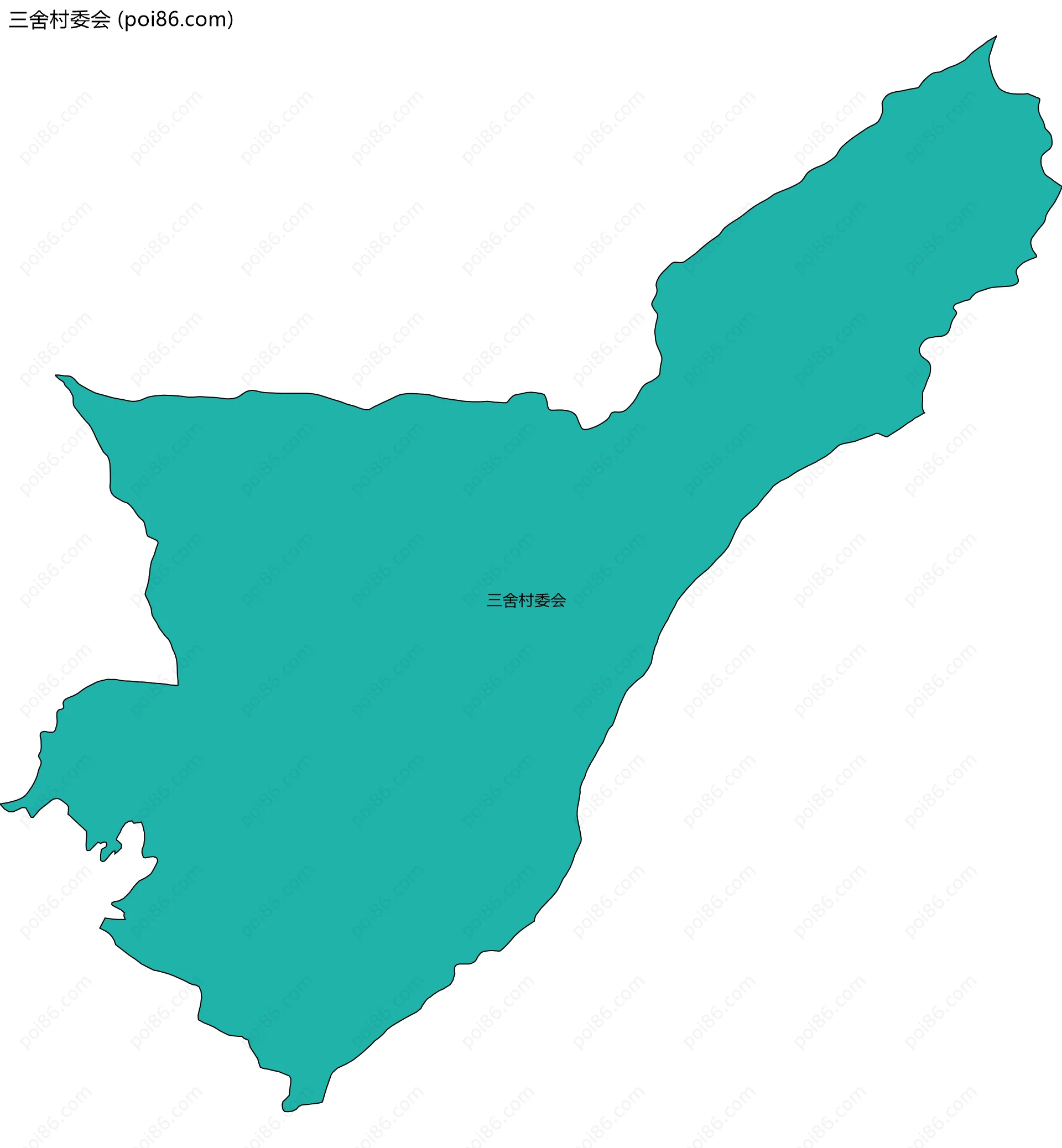 三舍村委会边界地图