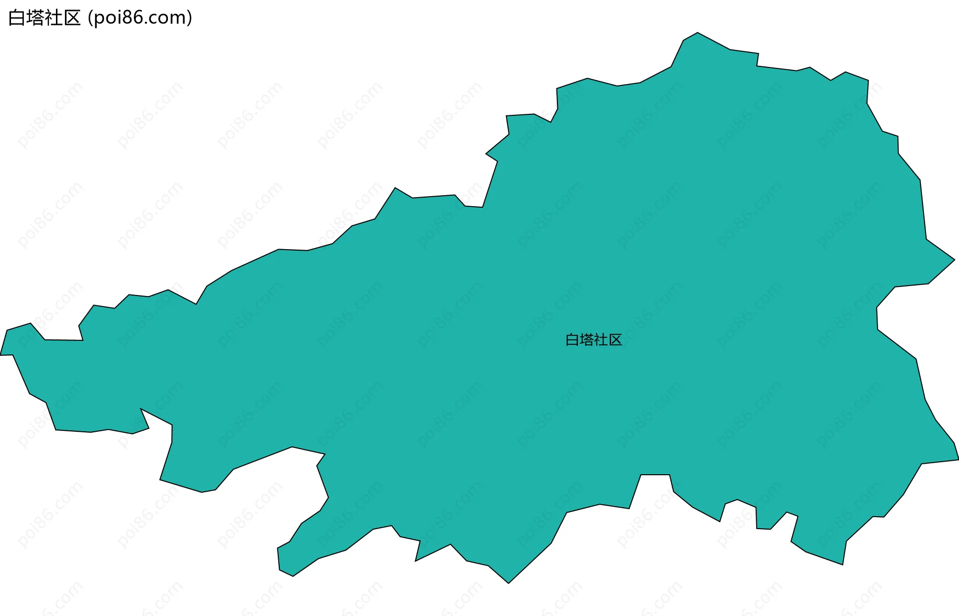 白塔社区边界地图