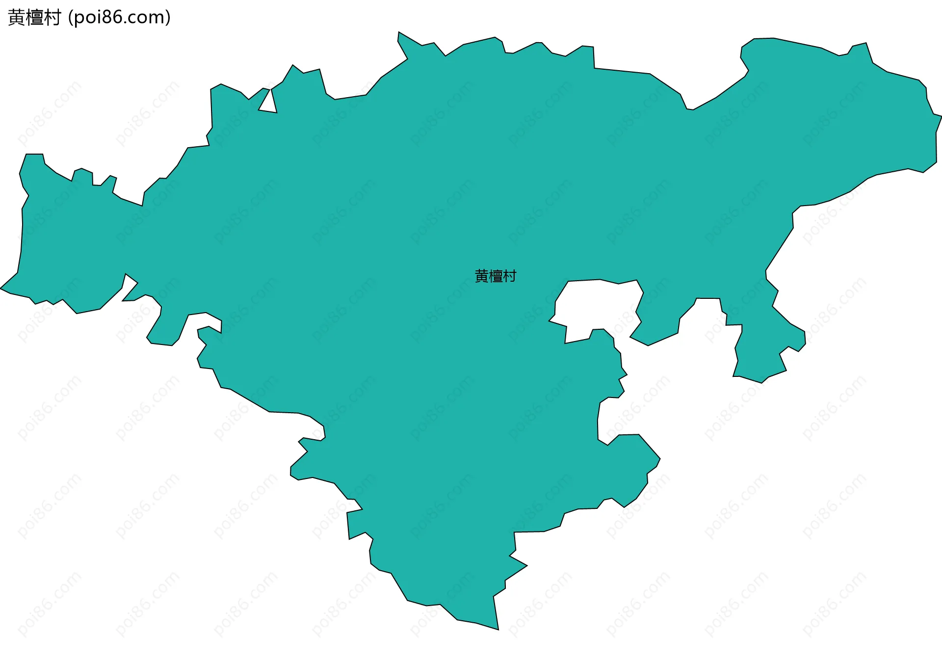 黄檀村边界地图