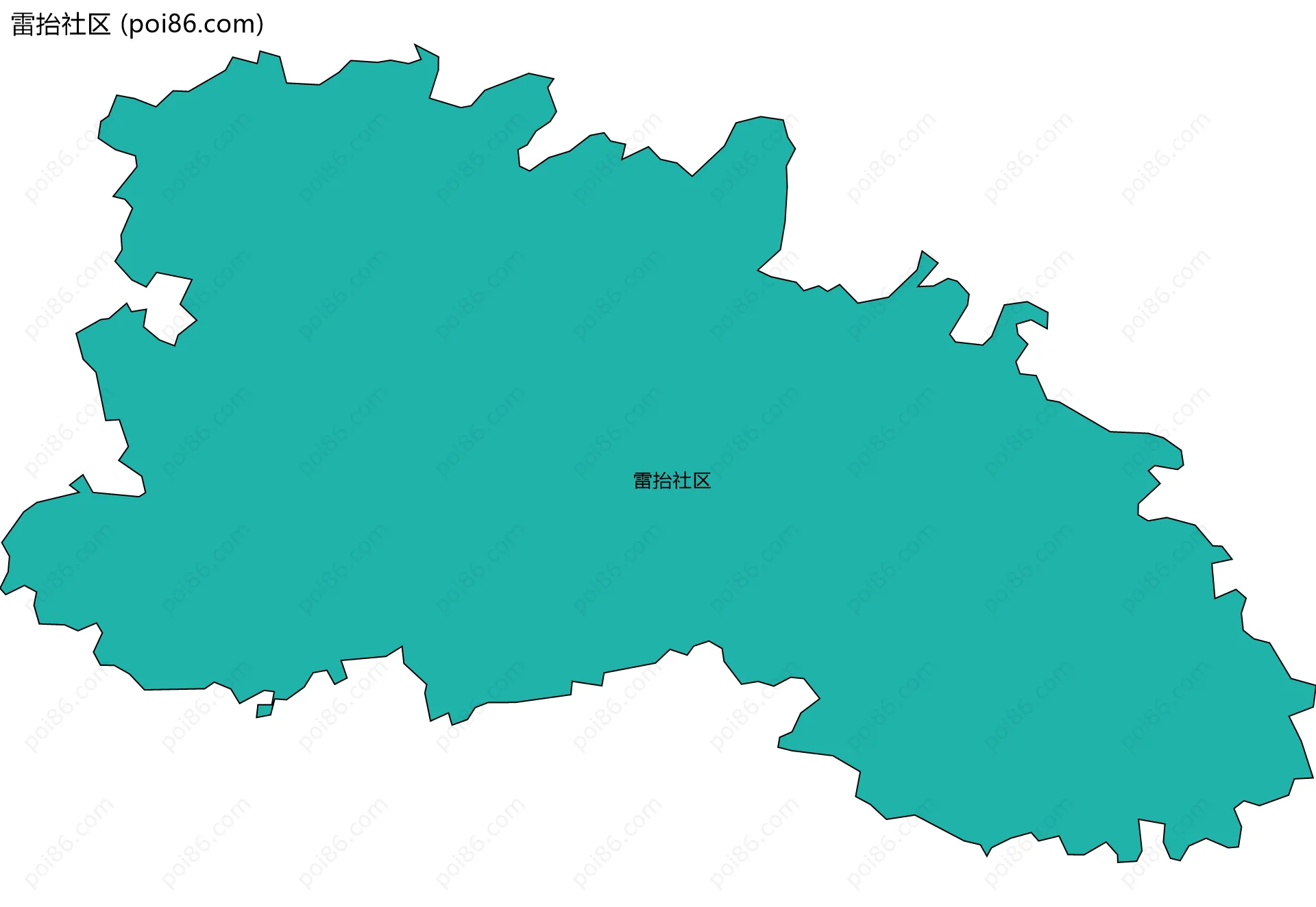 雷抬社区边界地图