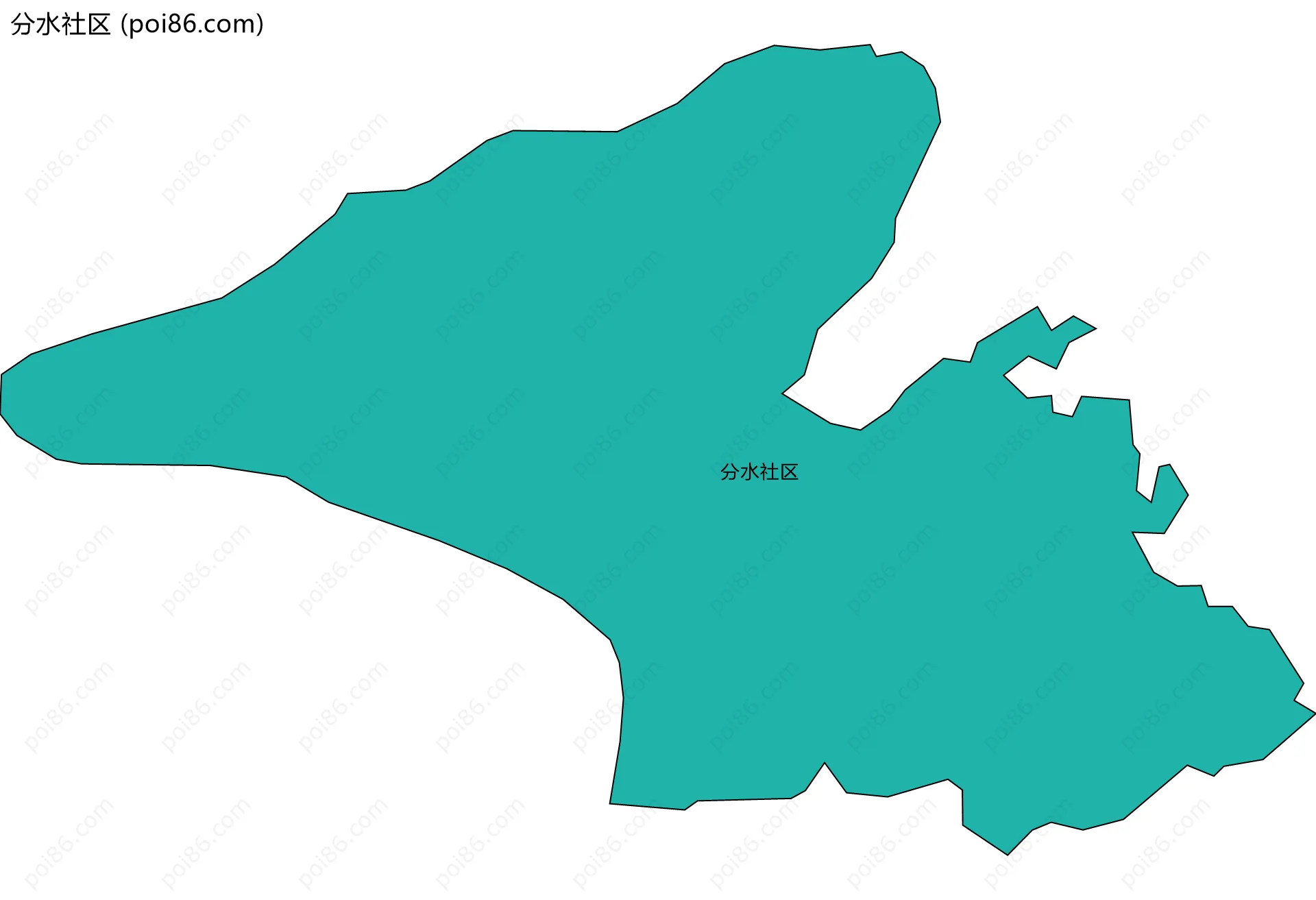 分水社区边界地图
