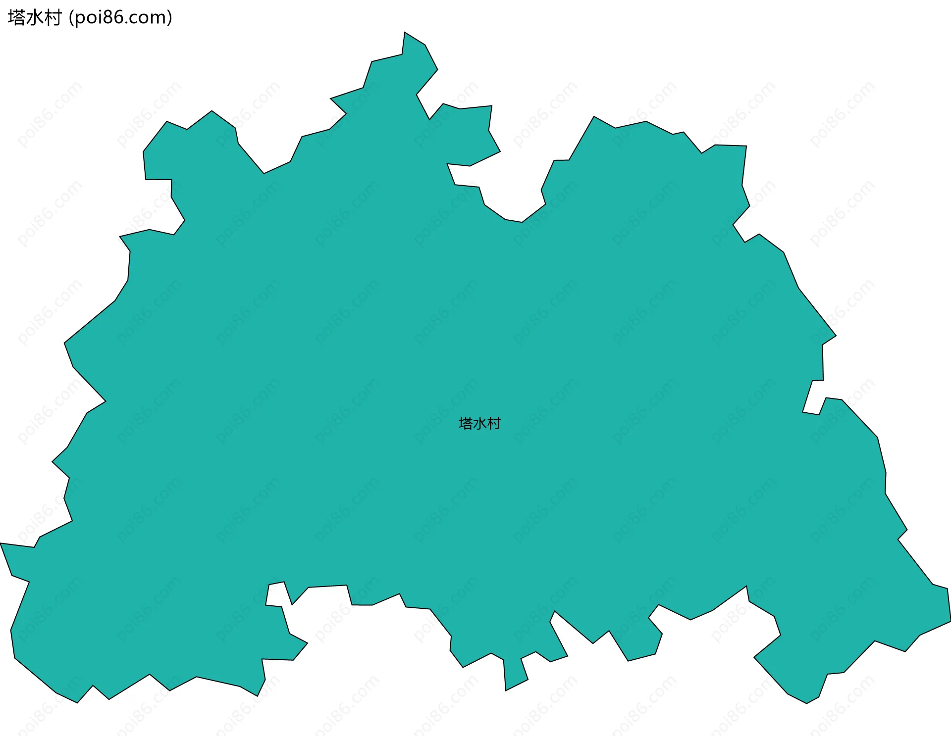 塔水村边界地图