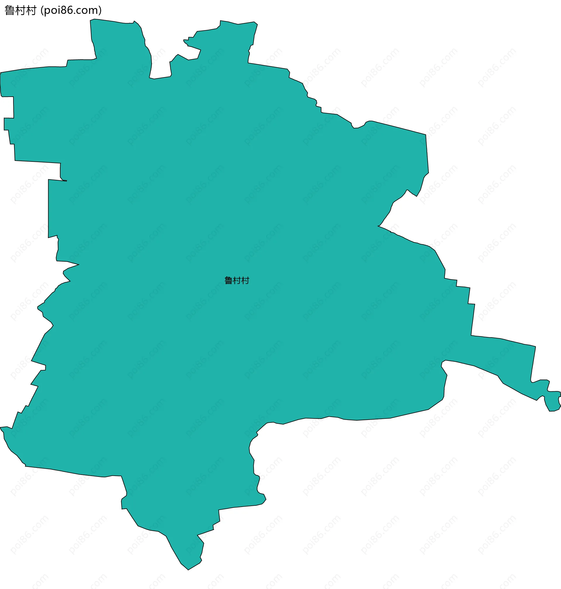 鲁村村边界地图