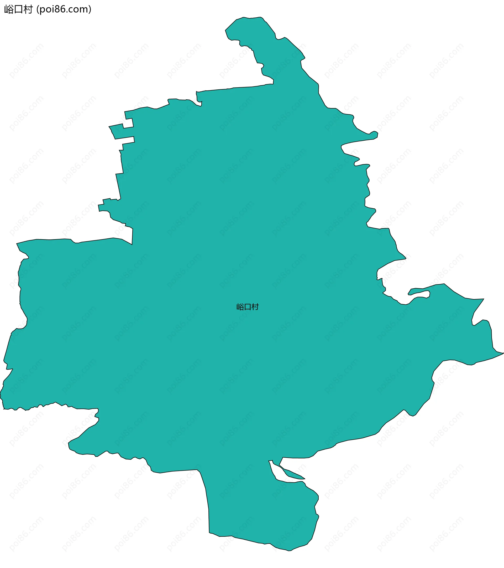 峪口村边界地图