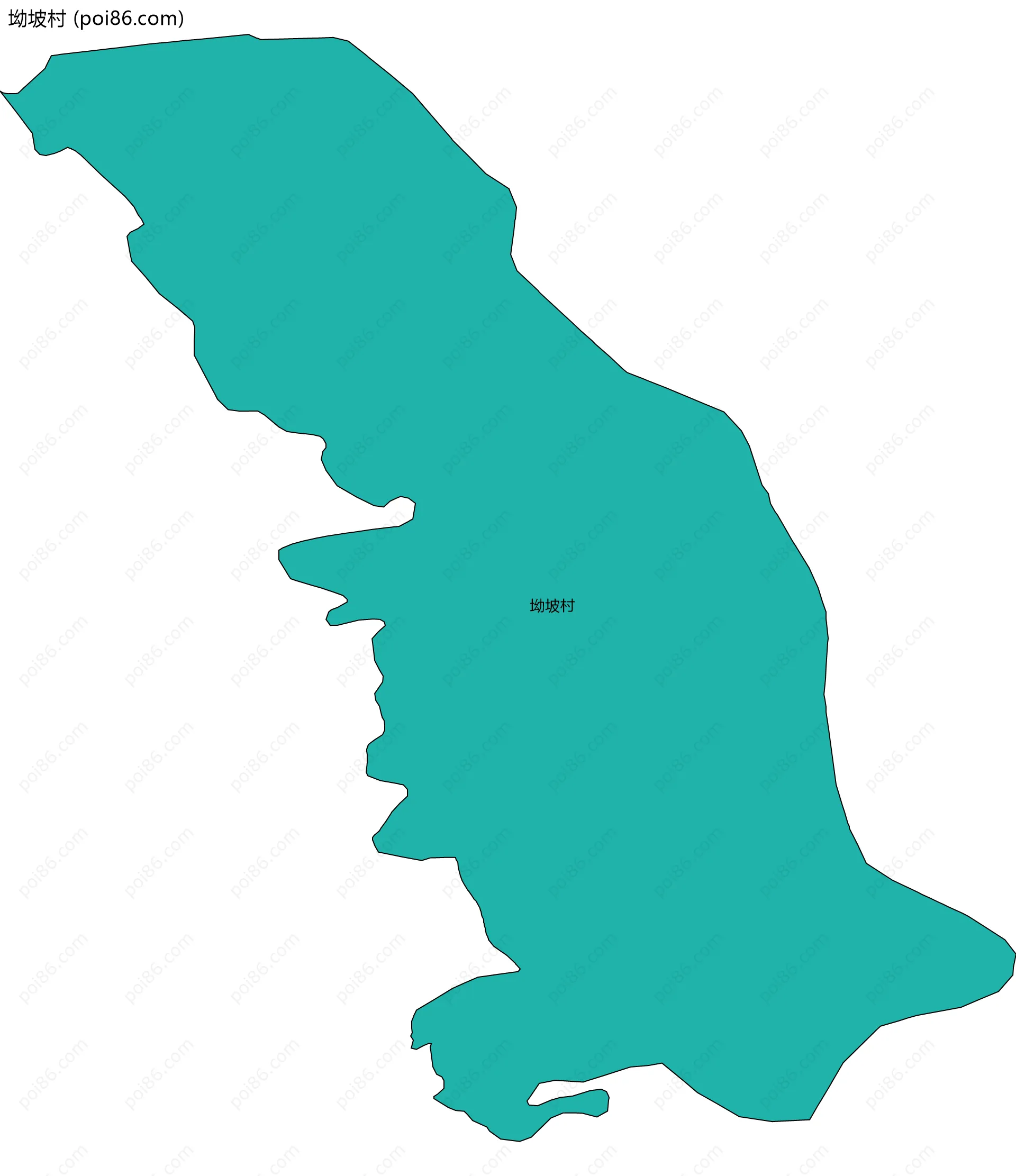 坳坡村边界地图