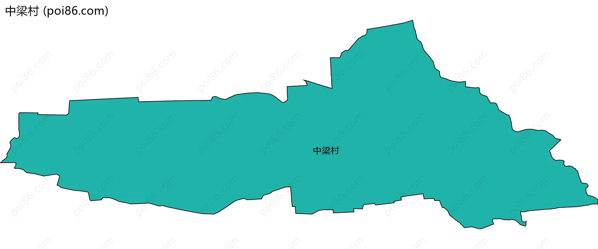 中梁村边界地图